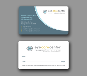 Design de Carte de Visite par Uttom 2 pour Eye Care Center | Design : #35529598