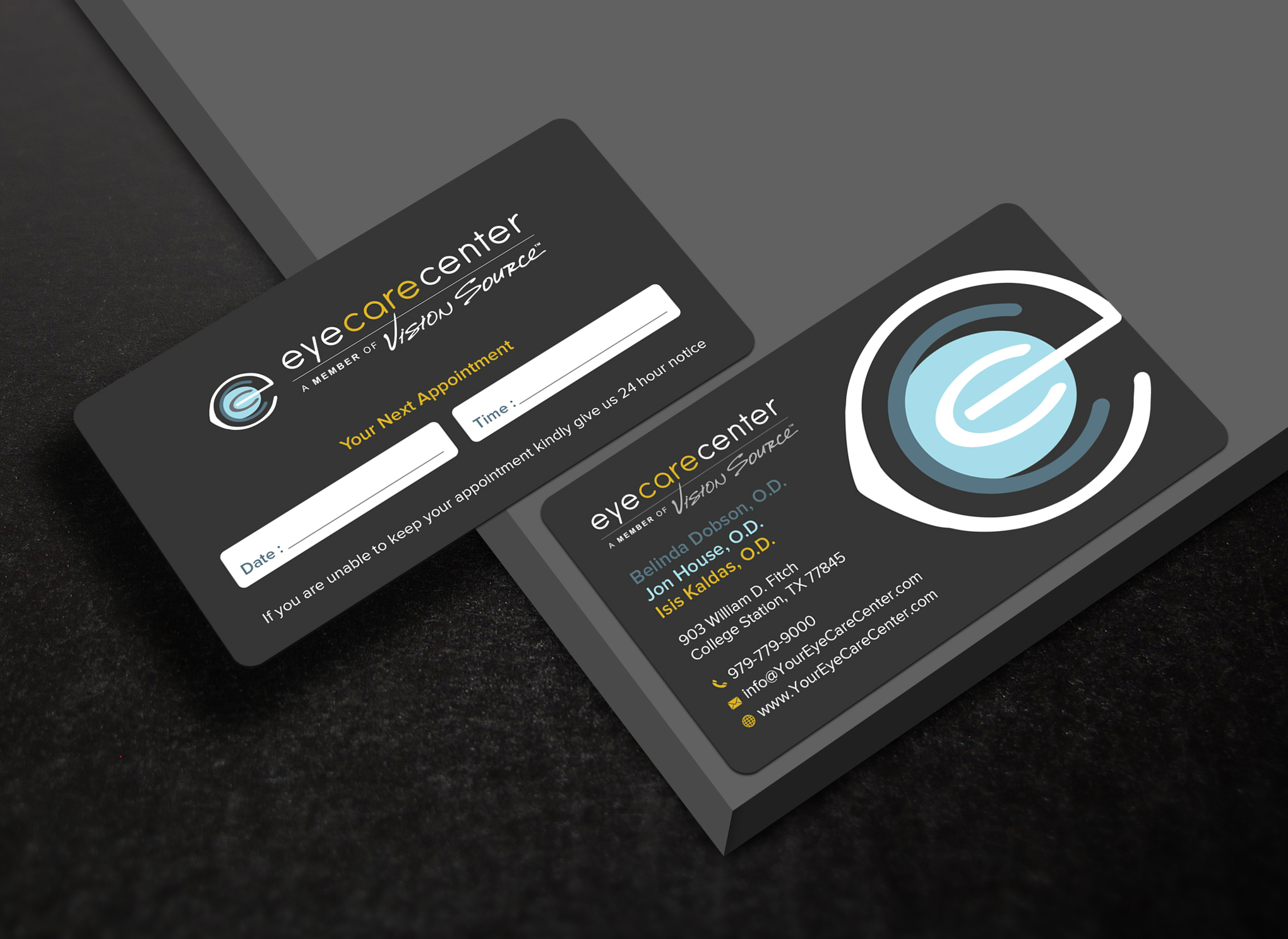 Business Card Design by Uttom 2 for Eye Care Center | Design #35539561