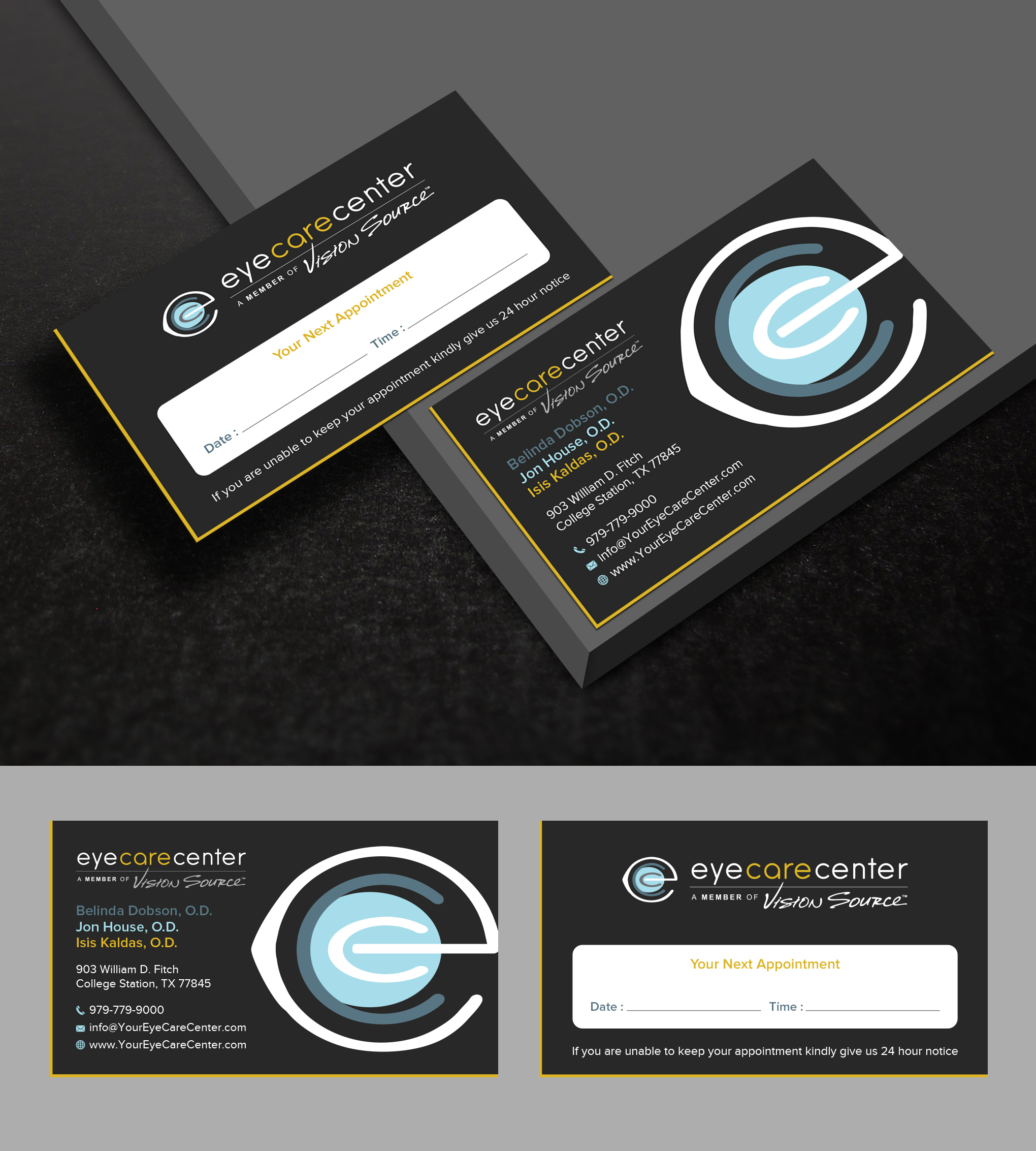 Business Card Design by Uttom 2 for Eye Care Center | Design #35542506