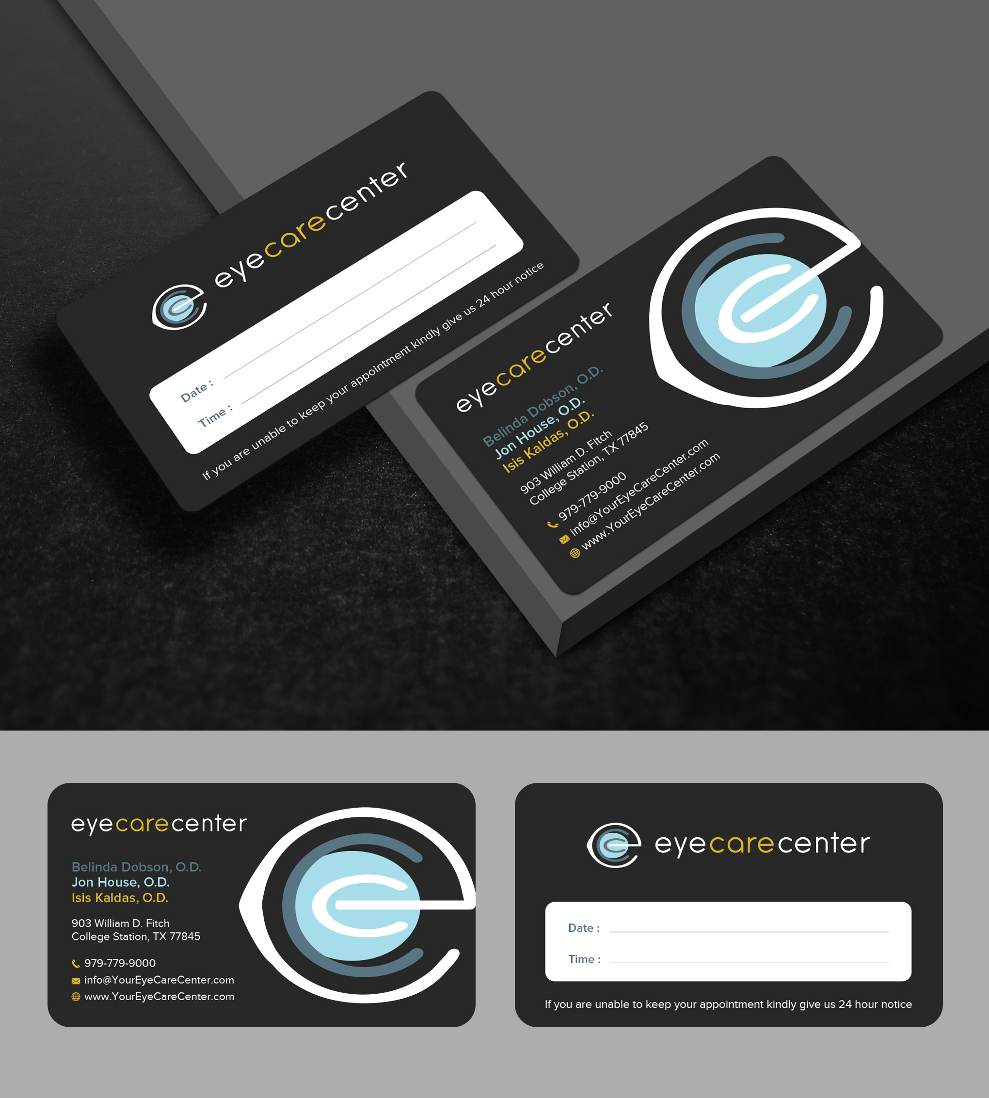 Business Card Design by Uttom 2 for Eye Care Center | Design #35542507