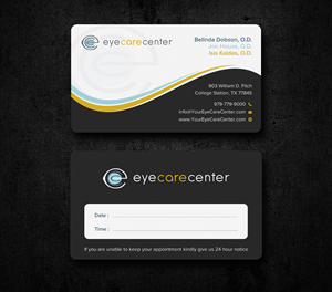 Business Card Design by Uttom 2 for Eye Care Center | Design: #35542530