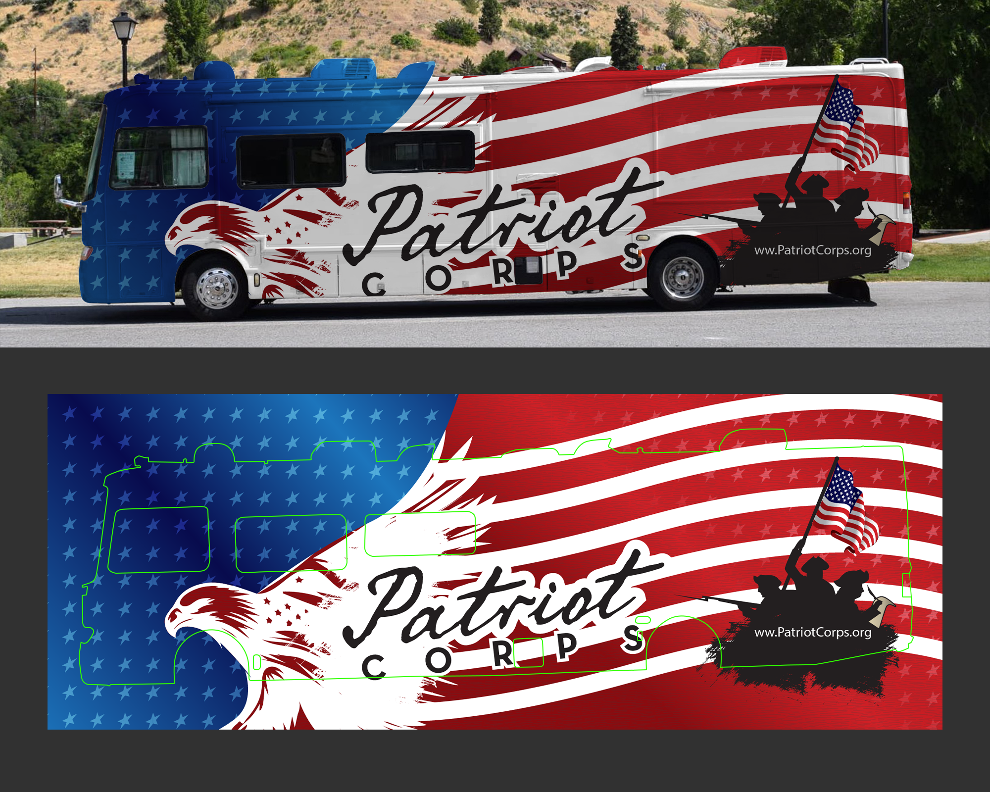 Car Wrap Design by 123graphics for Patriot Corps | Design #35558635