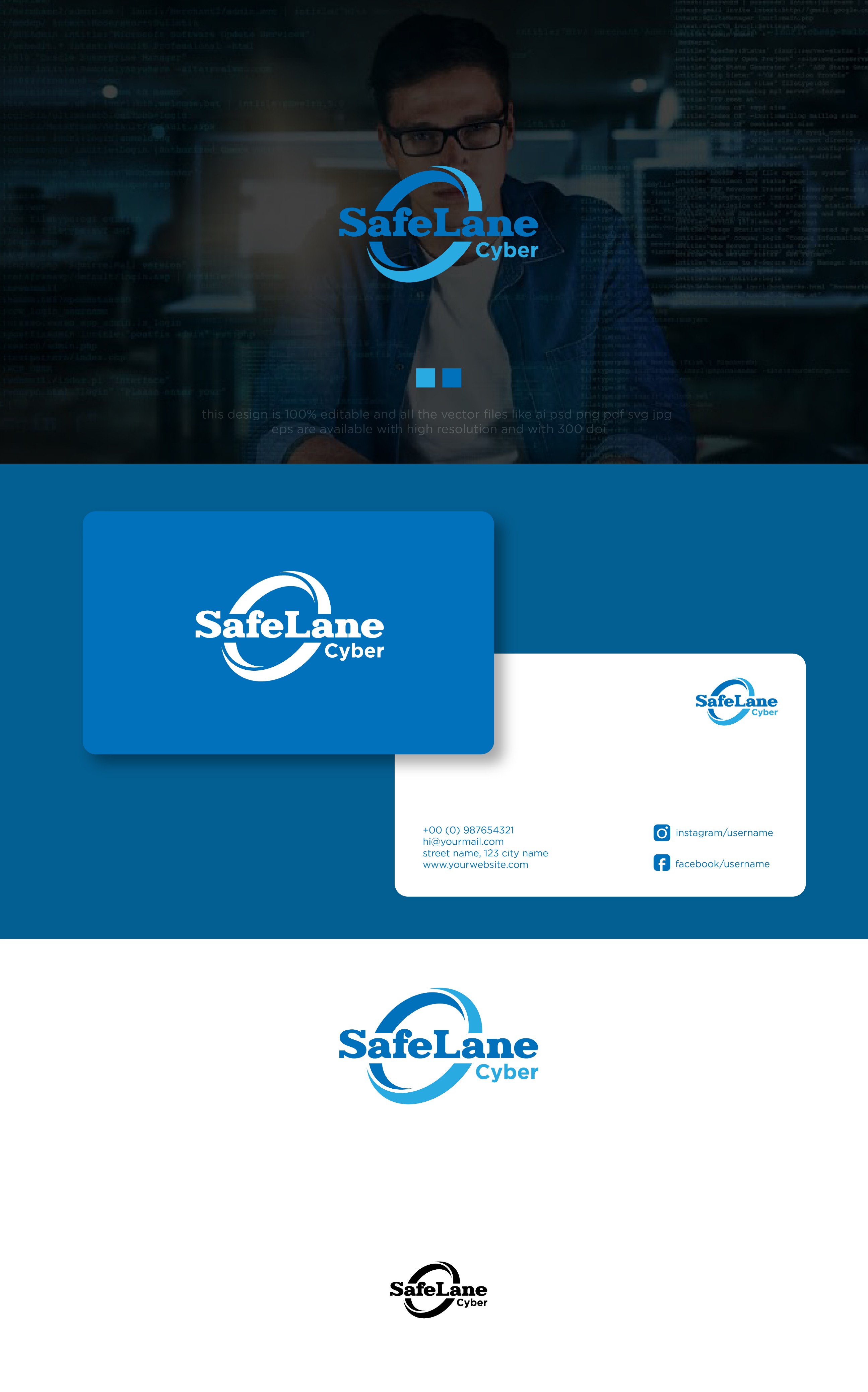 Logo Design by chilliebird studio for SafeLane Cyber | Design #35543241