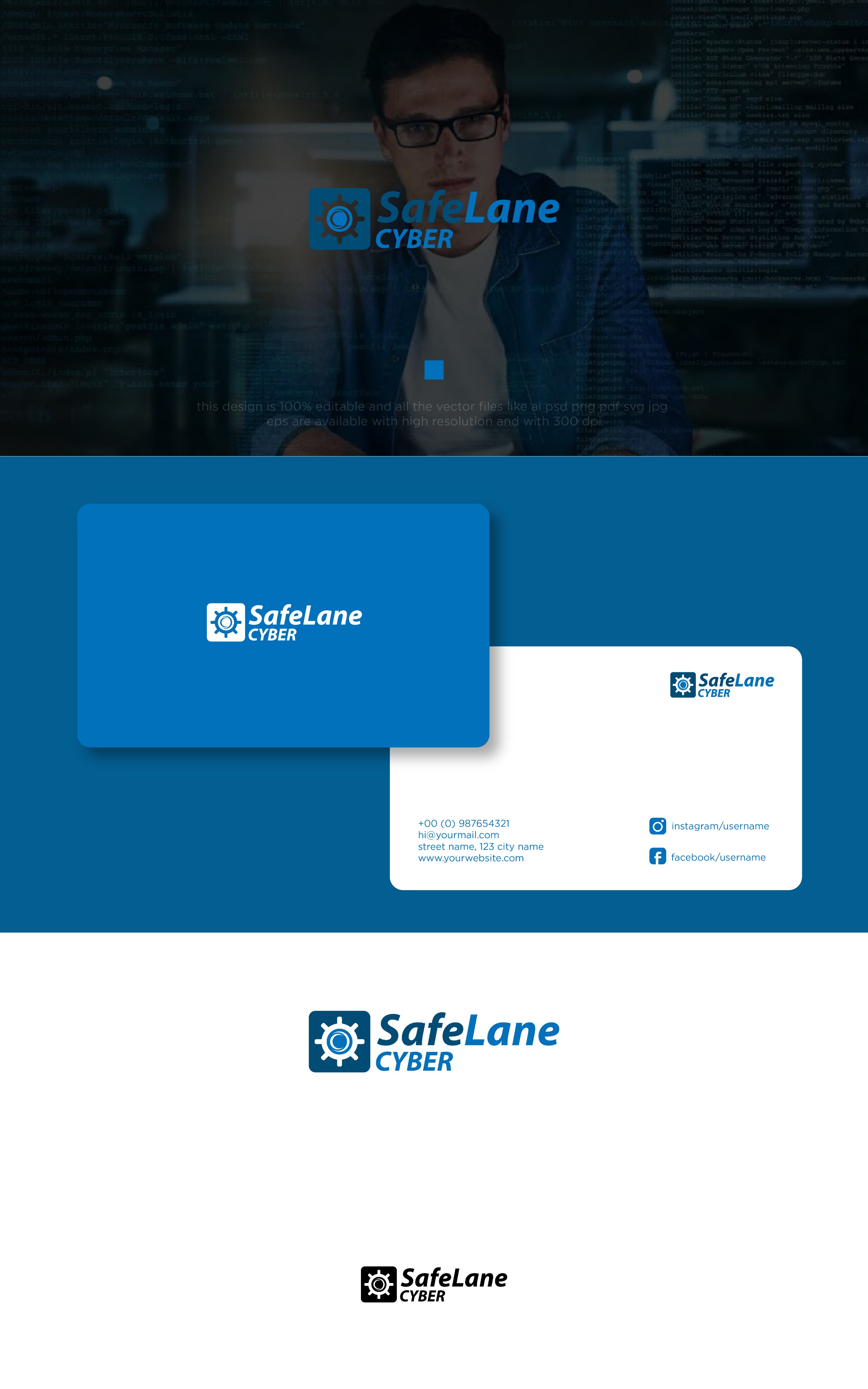 Logo Design by chilliebird studio for SafeLane Cyber | Design #35543400