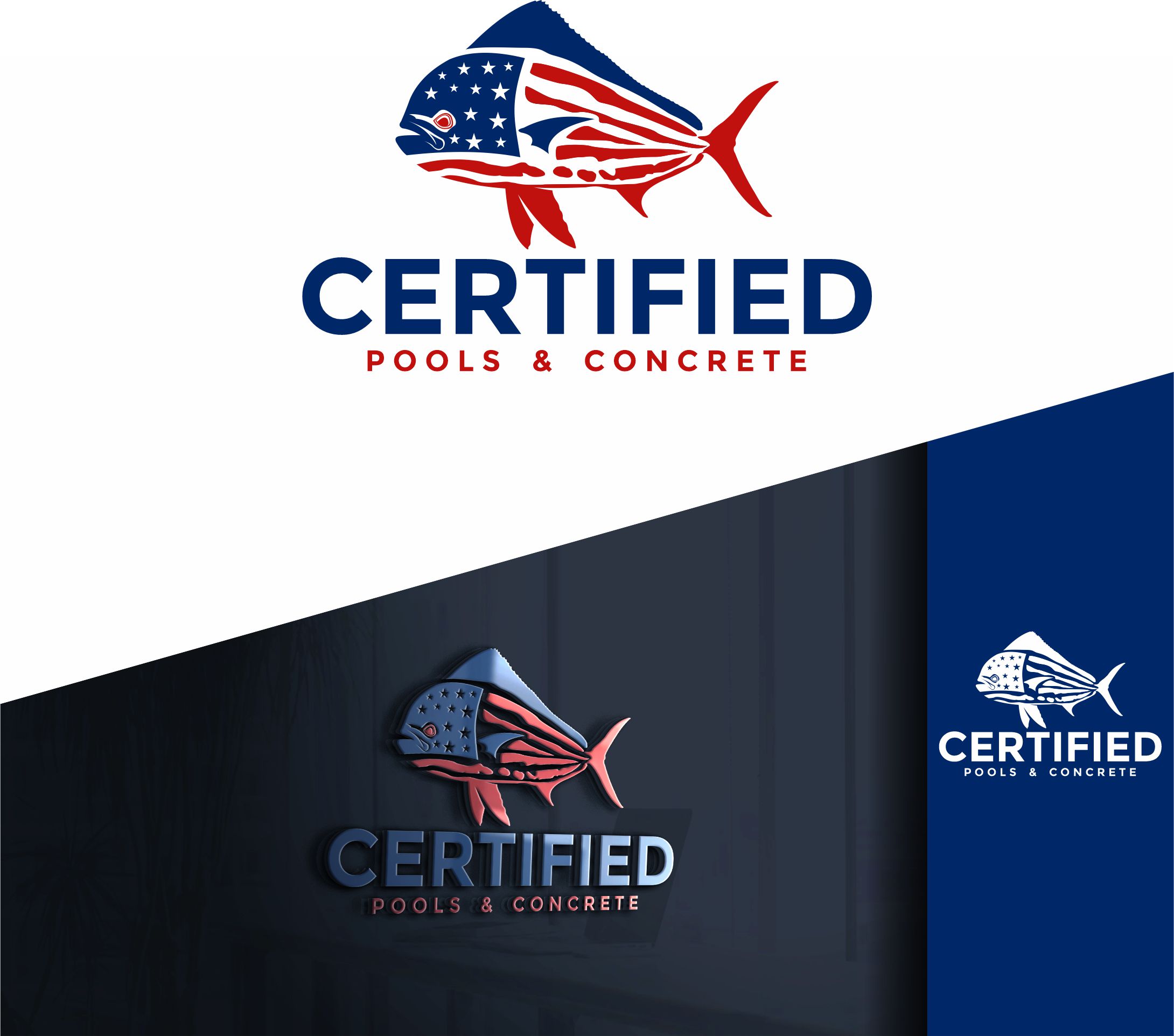 Logo Design by alkaline for Certified Pools & Concrete | Design #35551062