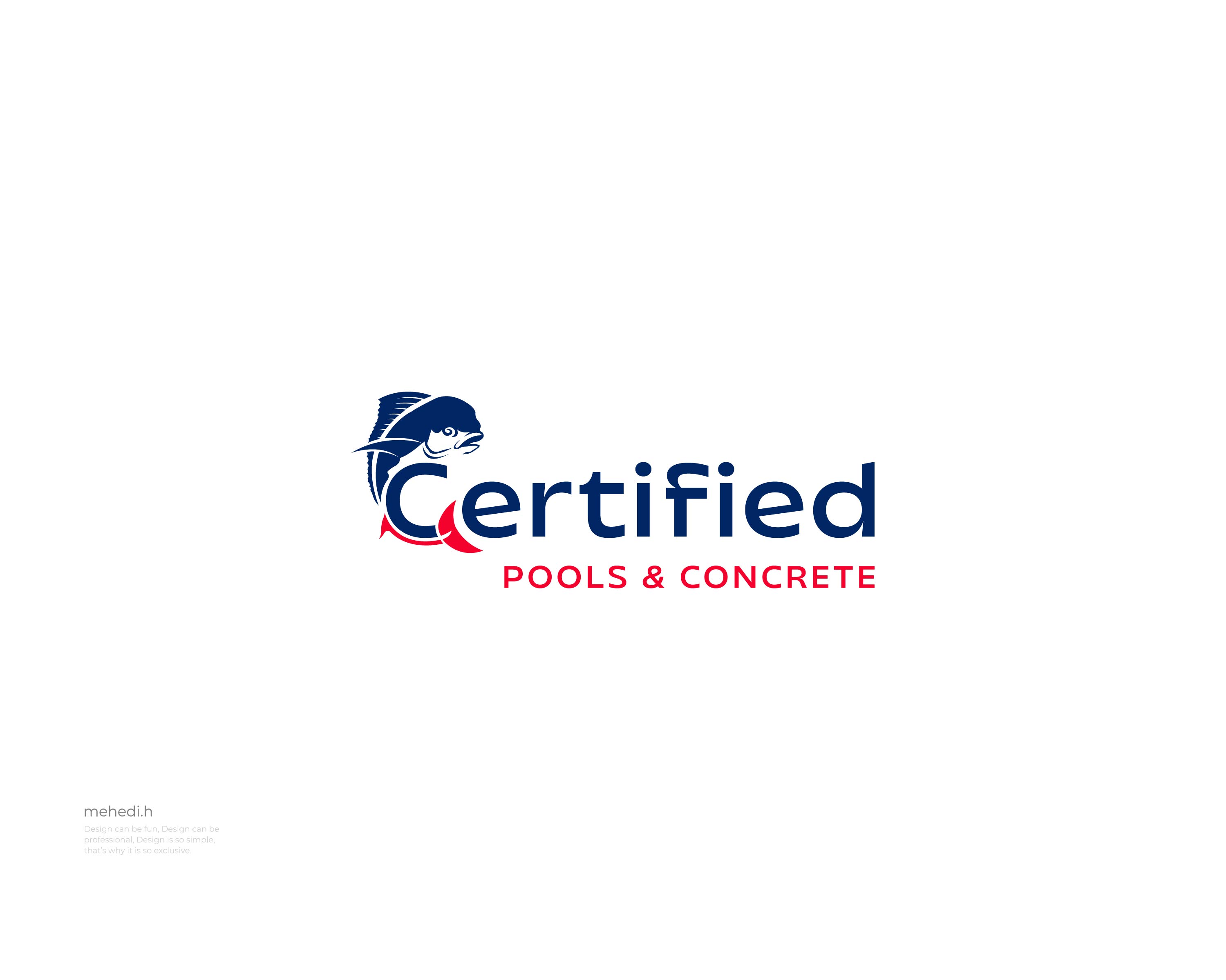 Logo Design by mehedi.h for Certified Pools & Concrete | Design #35557846