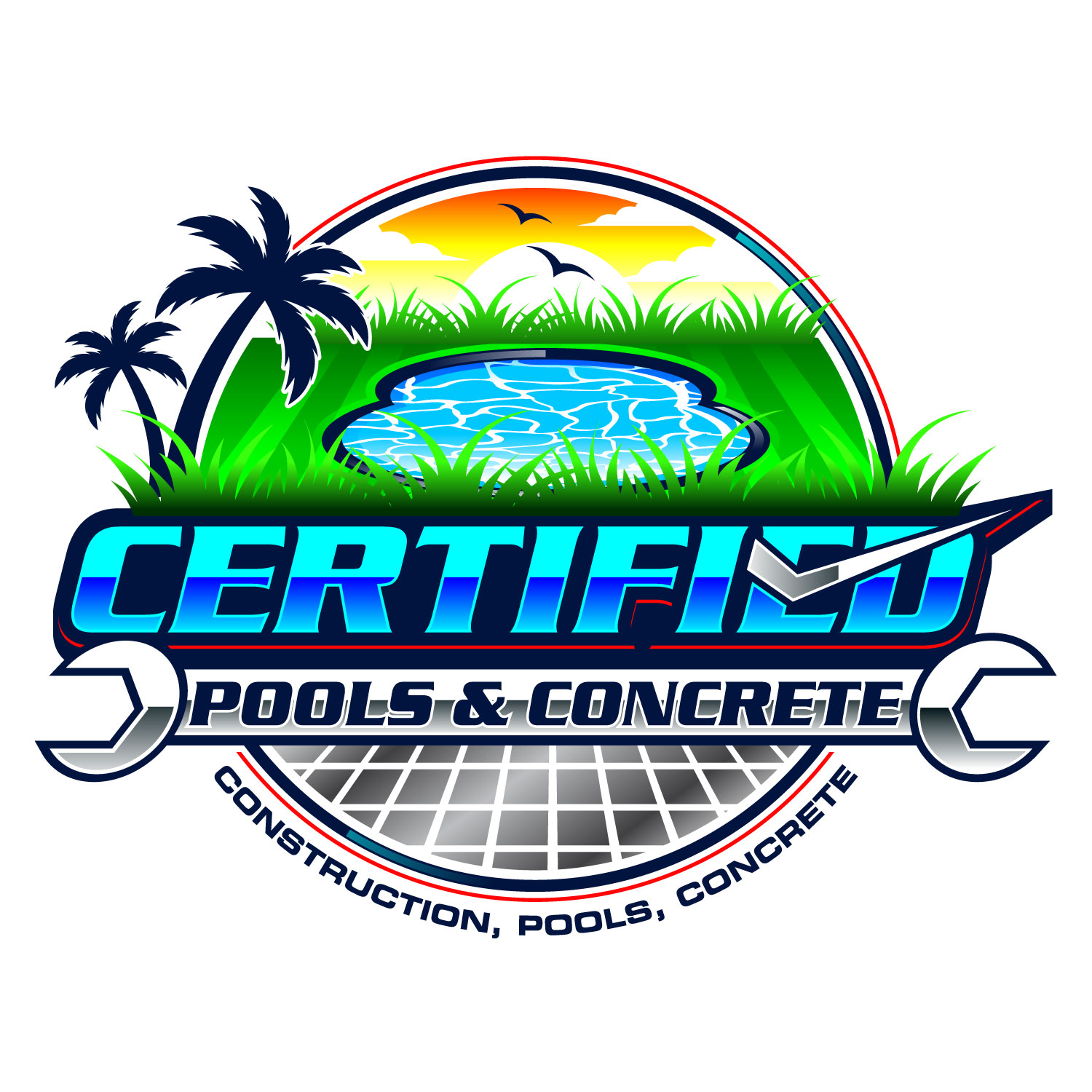 Logo Design by Suvendu.S for Certified Pools & Concrete | Design #35566355