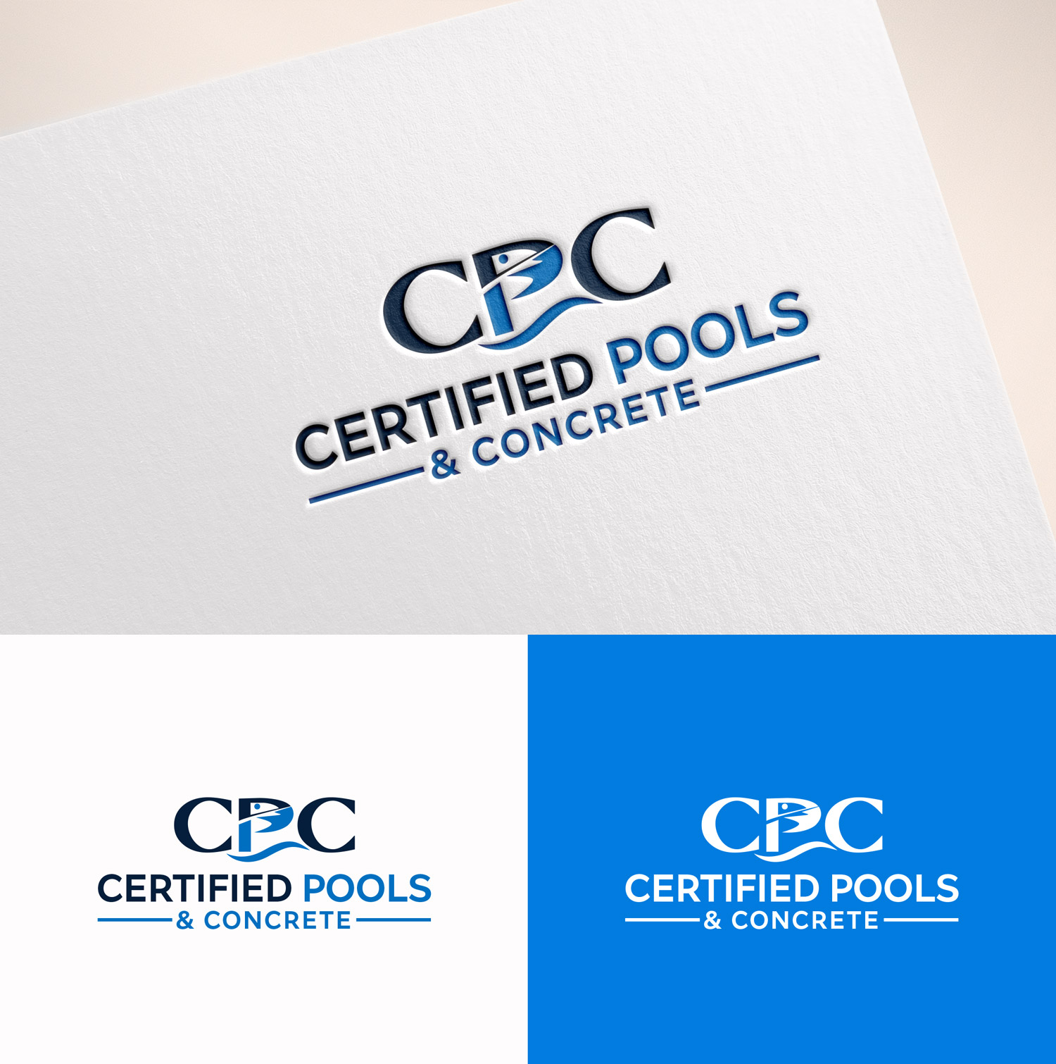 Logo Design by M Art & Design for Certified Pools & Concrete | Design #35552968