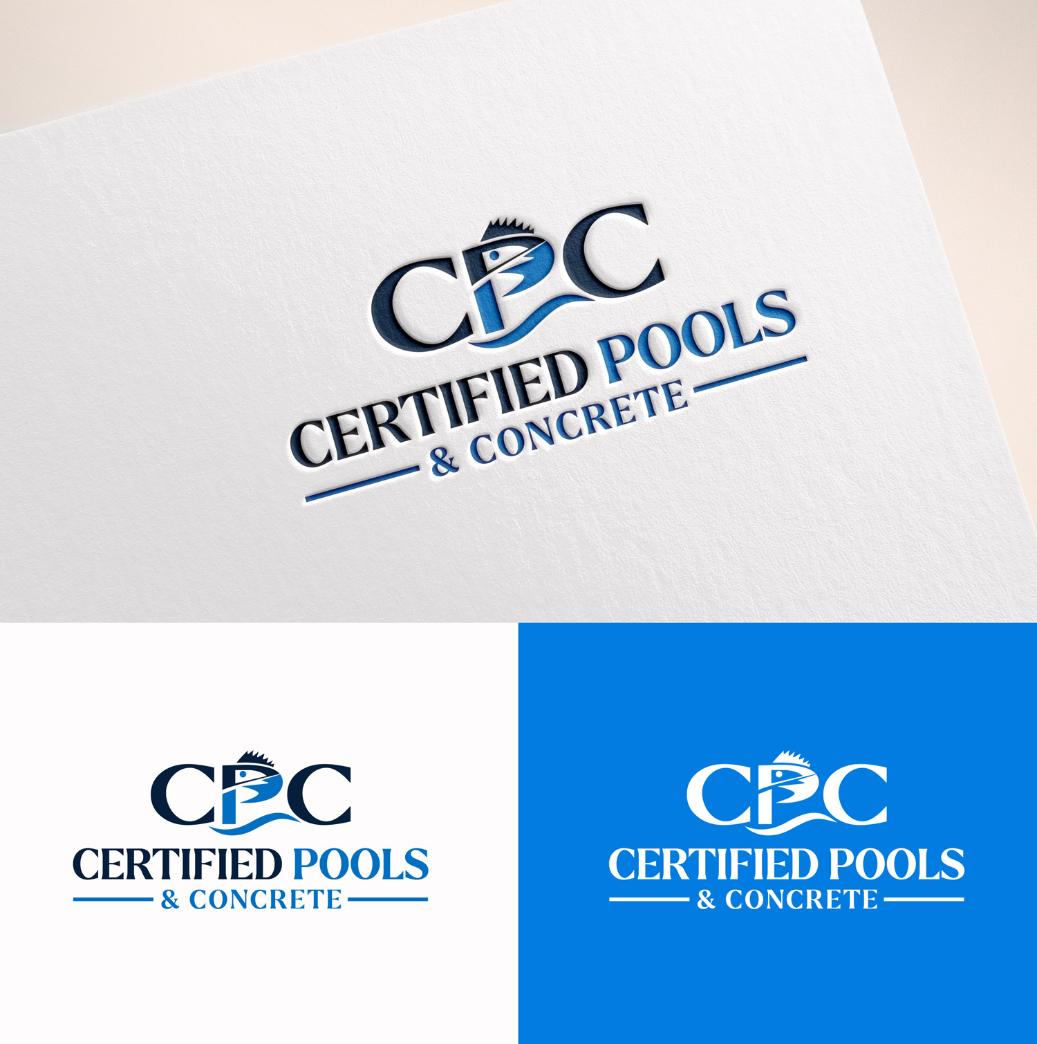 Logo Design by M Art & Design for Certified Pools & Concrete | Design #35553065