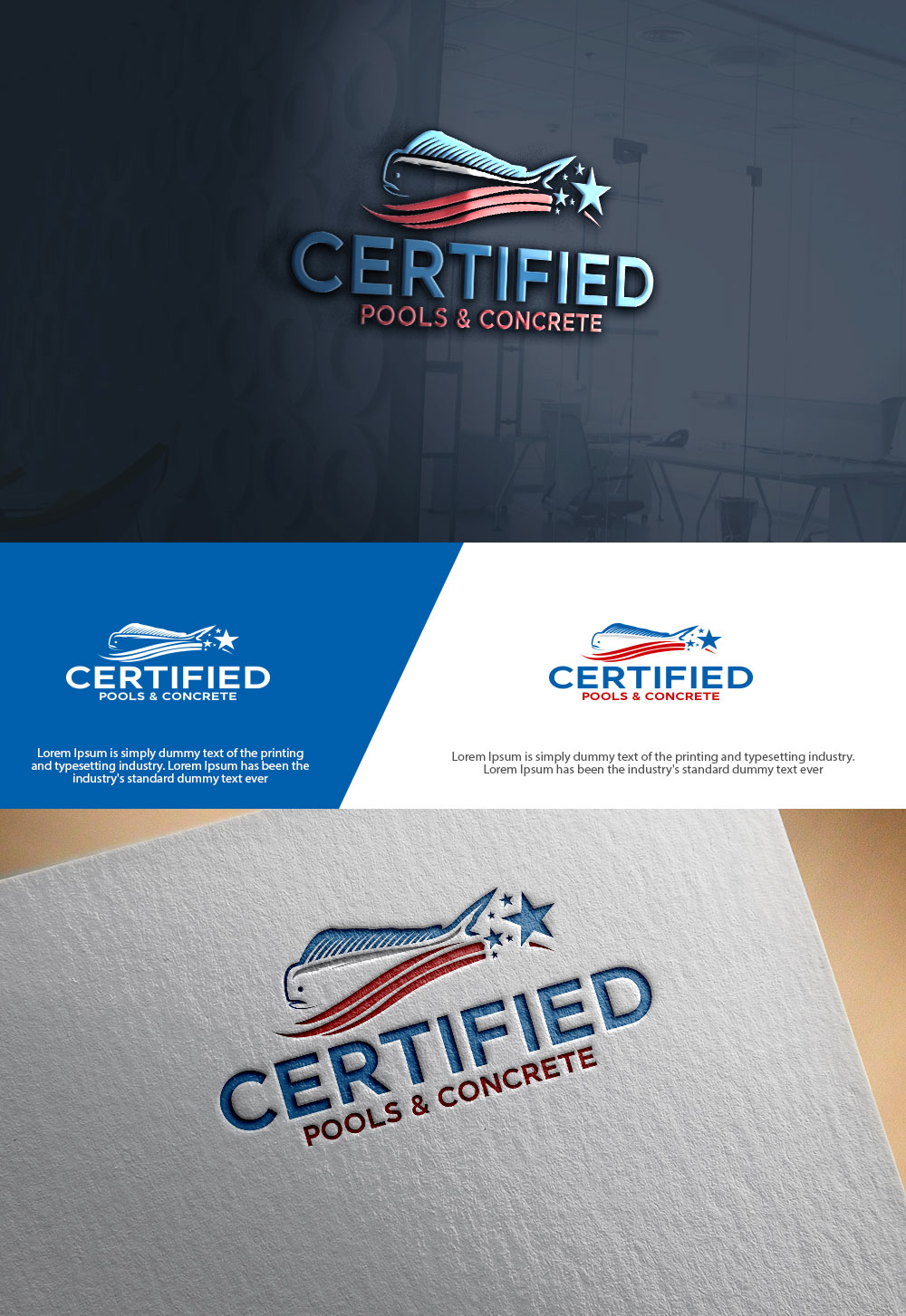 Logo Design by sulemani  creation for Certified Pools & Concrete | Design #35553825