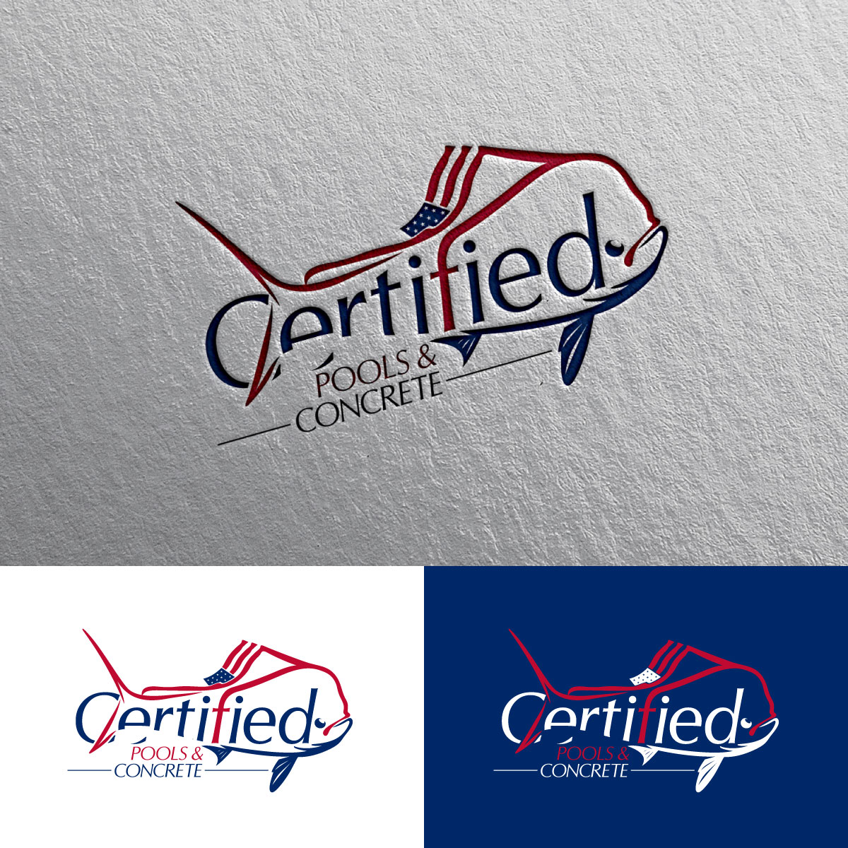 Logo Design by Alex Henry for Certified Pools & Concrete | Design #35548872