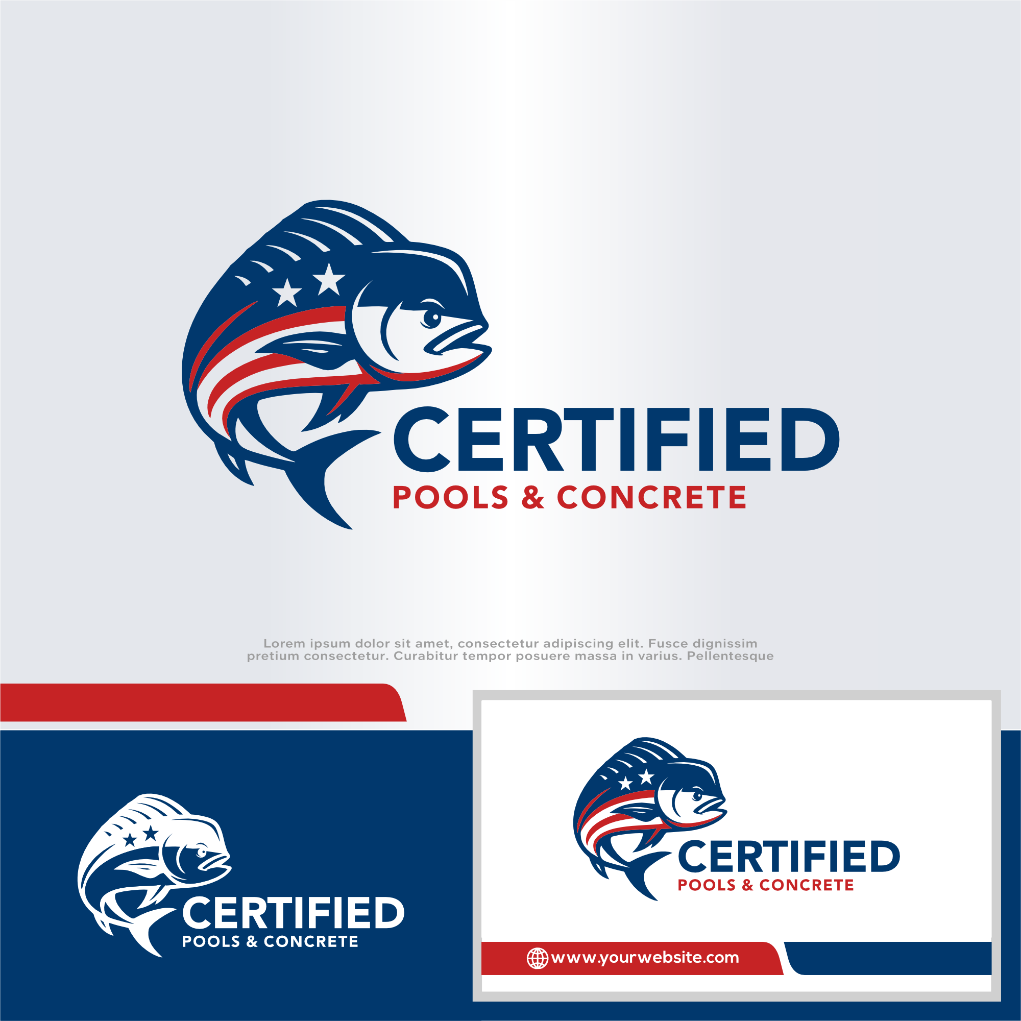 Logo Design by win it for Certified Pools & Concrete | Design #35548582