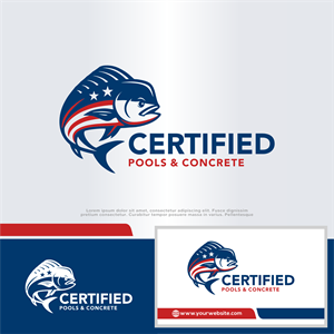 Logo Design by win it for Certified Pools & Concrete | Design: #35548582
