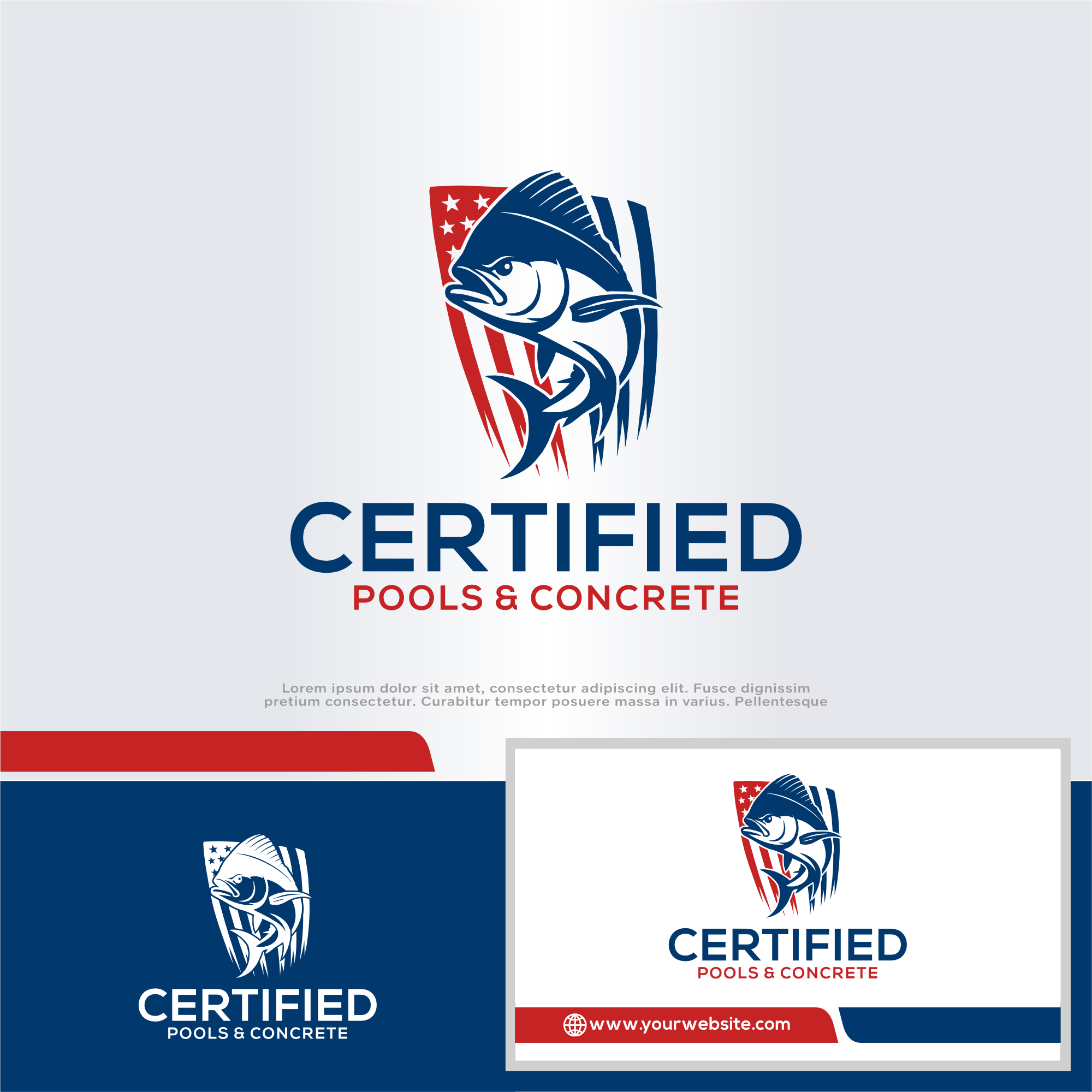 Logo Design by win it for Certified Pools & Concrete | Design #35548583