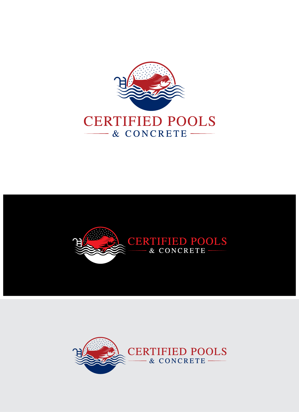 Logo-Design von Deziners Zone für Certified Pools & Concrete | Design #35550937