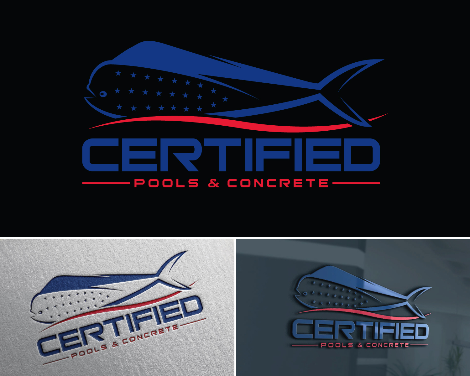 Logo Design by Atec for Certified Pools & Concrete | Design #35553488