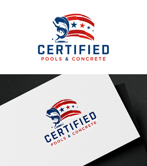 Logo Design by fly  design for Certified Pools & Concrete | Design: #35551799