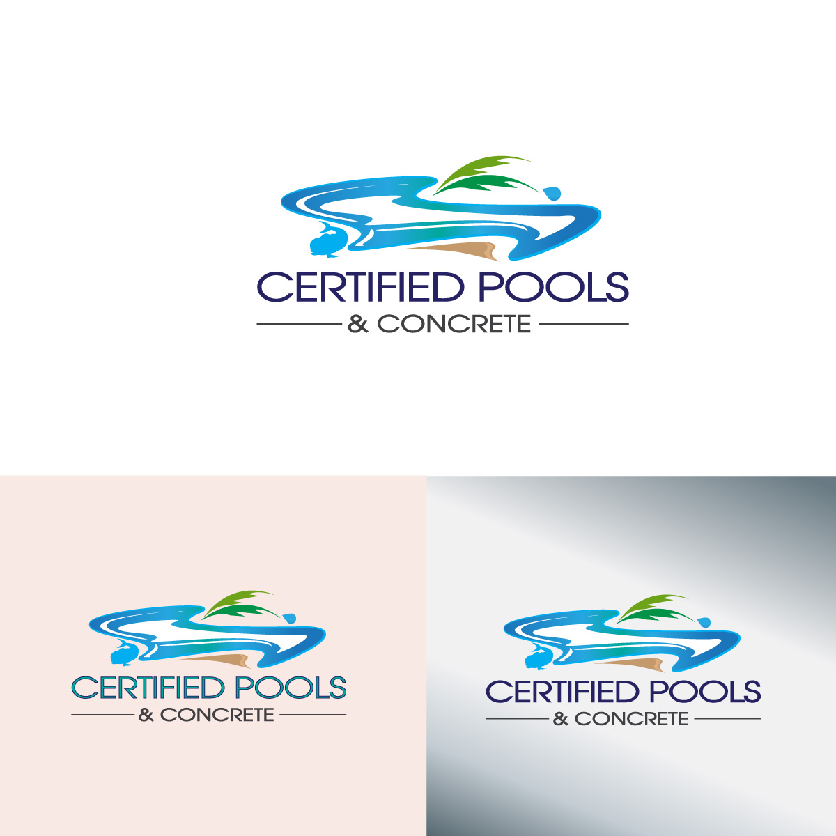 Logo Design by fly  design for Certified Pools & Concrete | Design #35551812