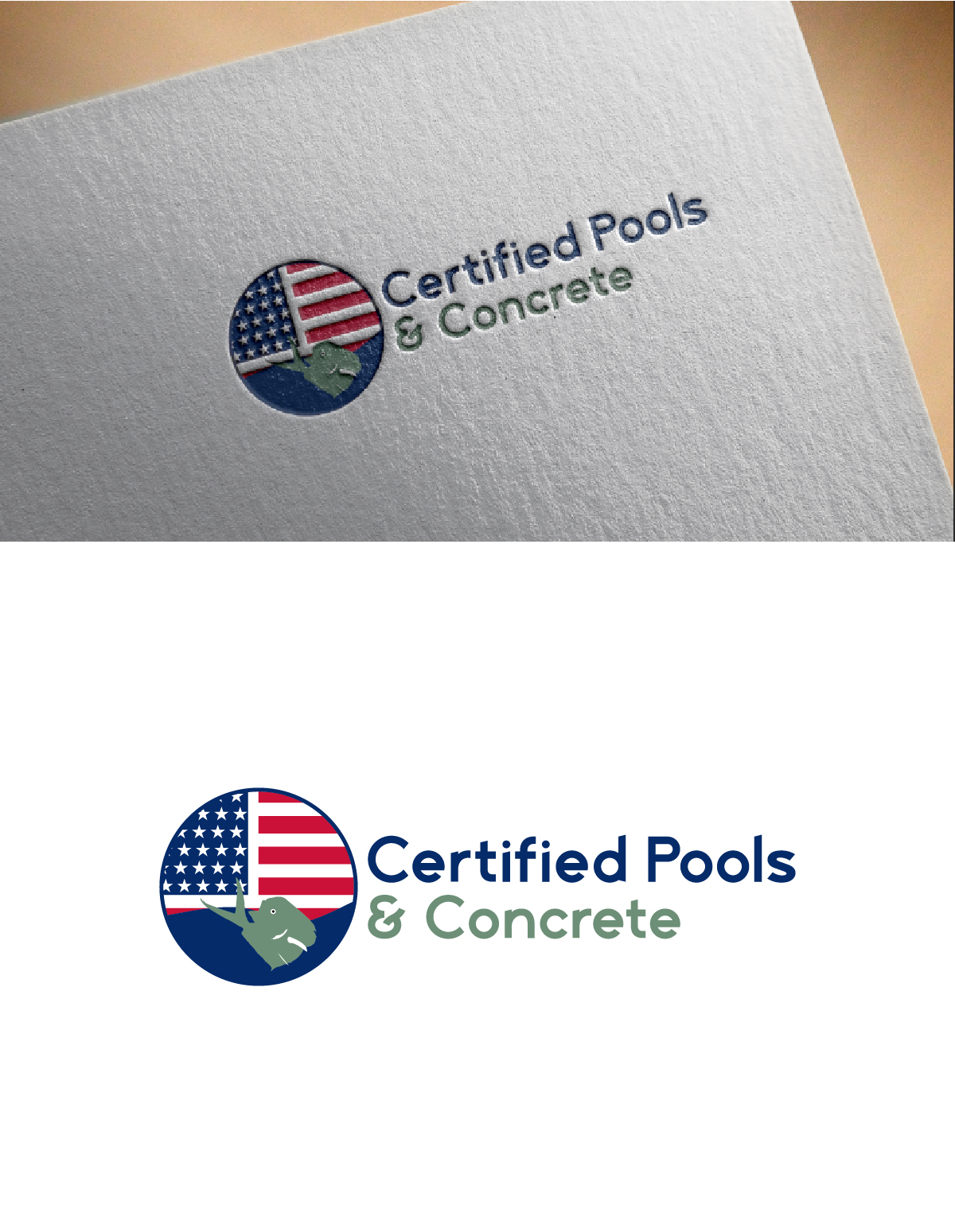 Logo Design by fly  design for Certified Pools & Concrete | Design #35551943