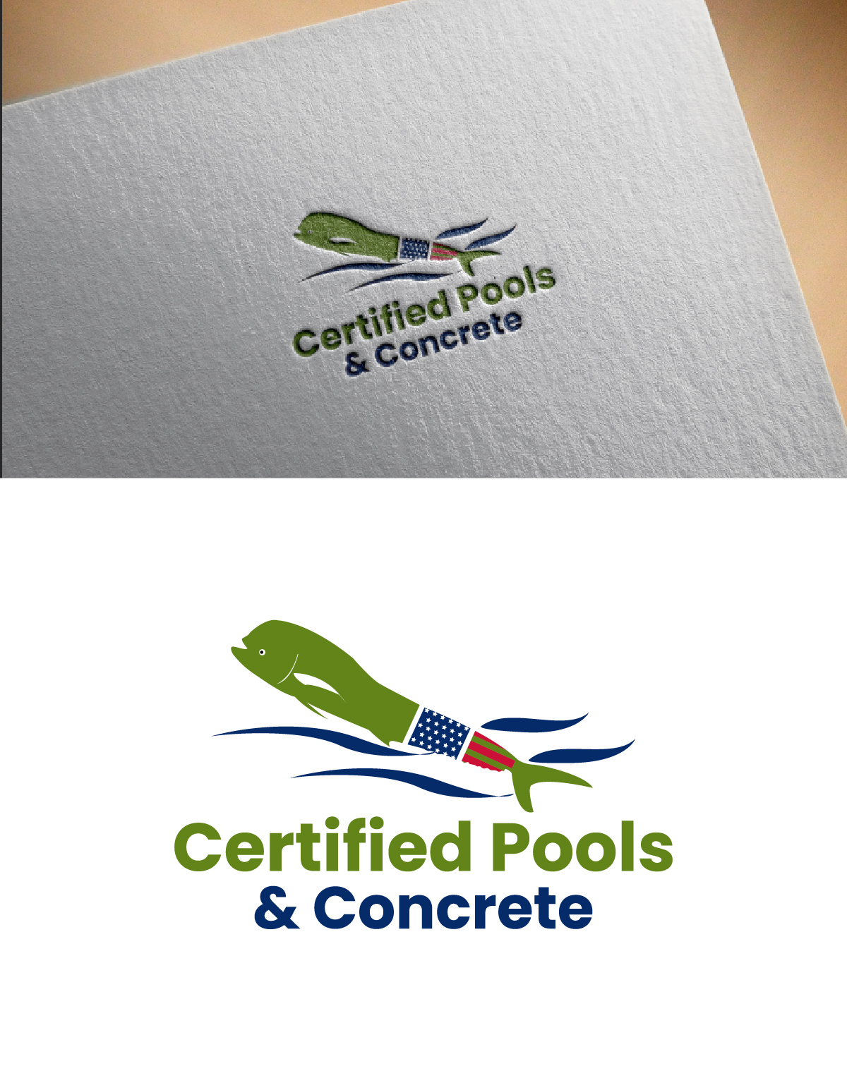 Logo Design by fly  design for Certified Pools & Concrete | Design #35551944