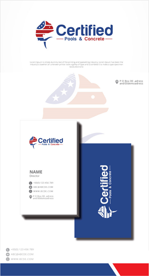 Logo Design by zebronicgraphic for Certified Pools & Concrete | Design: #35551204