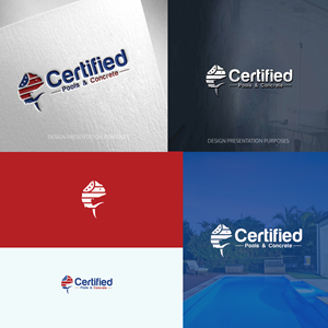 Logo Design by zebronicgraphic for Certified Pools & Concrete | Design: #35551207
