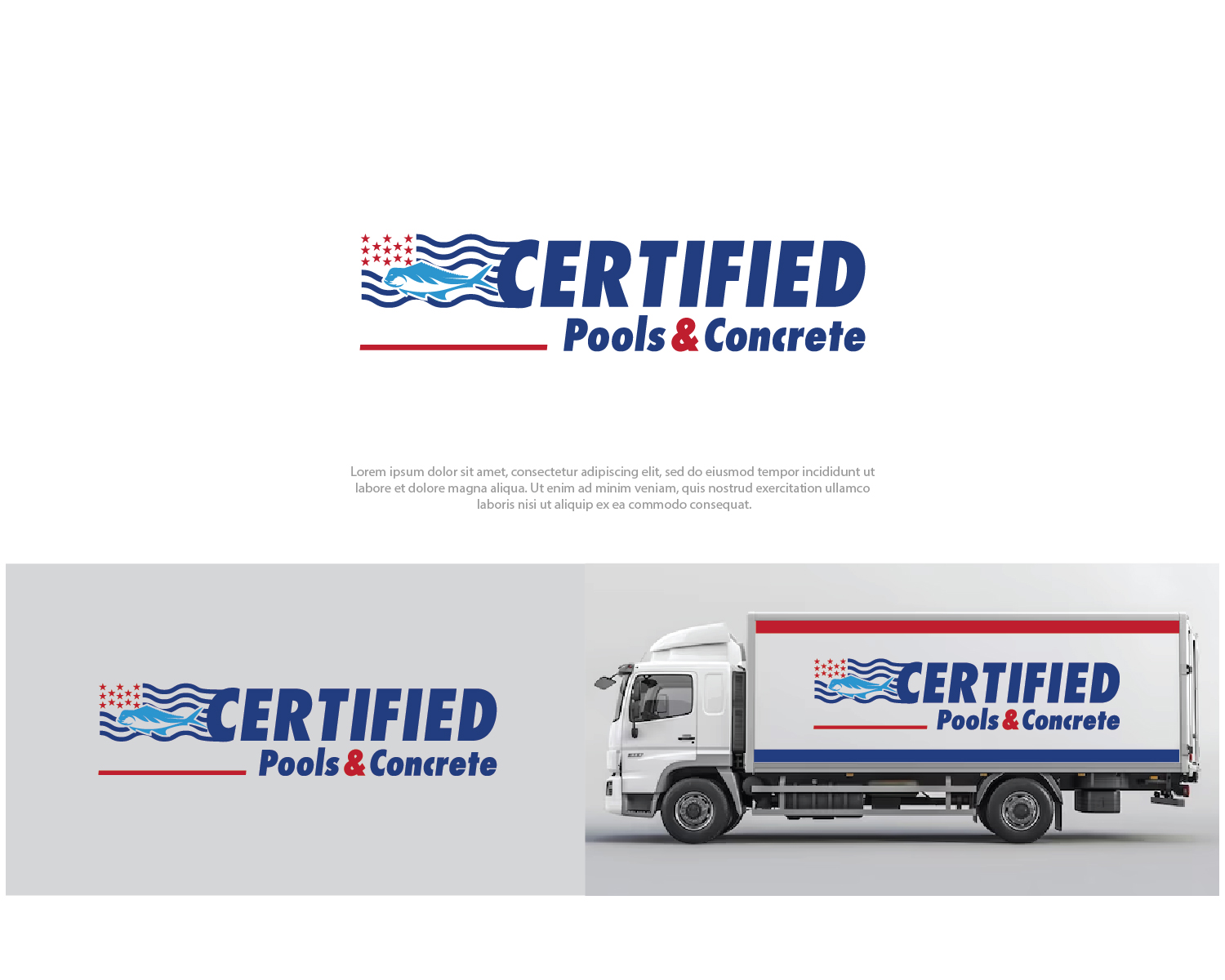 Logo Design by Maxo-Biz for Certified Pools & Concrete | Design #35550951