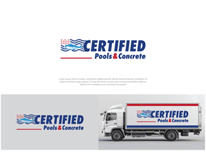 Logo Design by Maxo-Biz for Certified Pools & Concrete | Design: #35550951