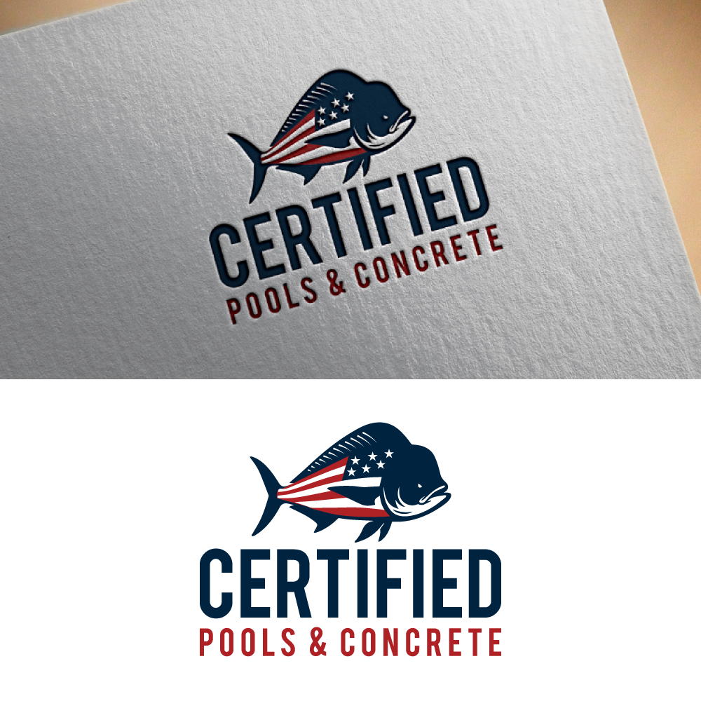 Logo Design by Dior design for Certified Pools & Concrete | Design #35559255