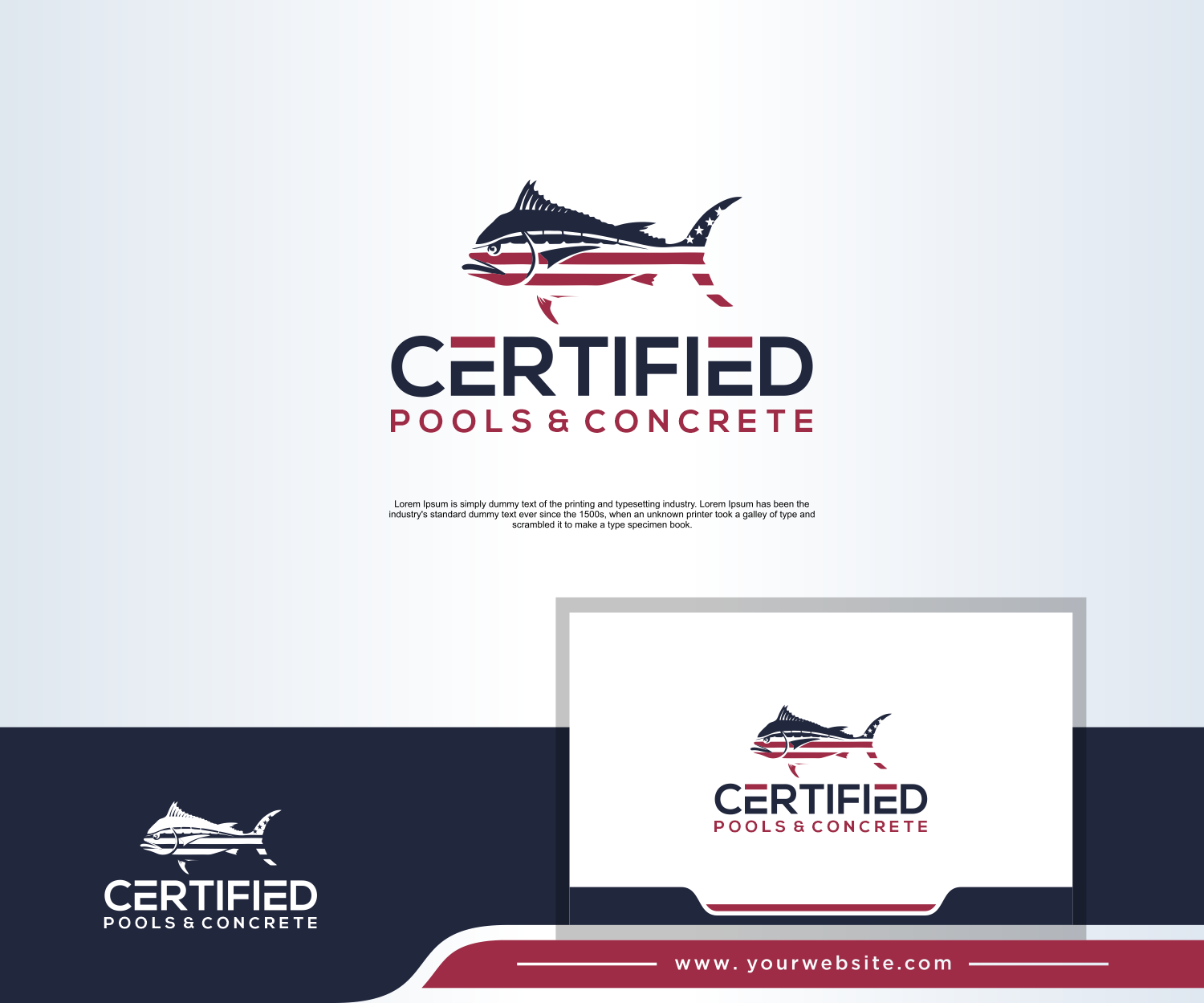 Logo Design by dobleh_creative for Certified Pools & Concrete | Design #35548599