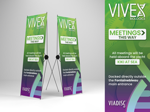 Directional Sign / Pull-Up Banner for Yacht-Based Conference Meetings