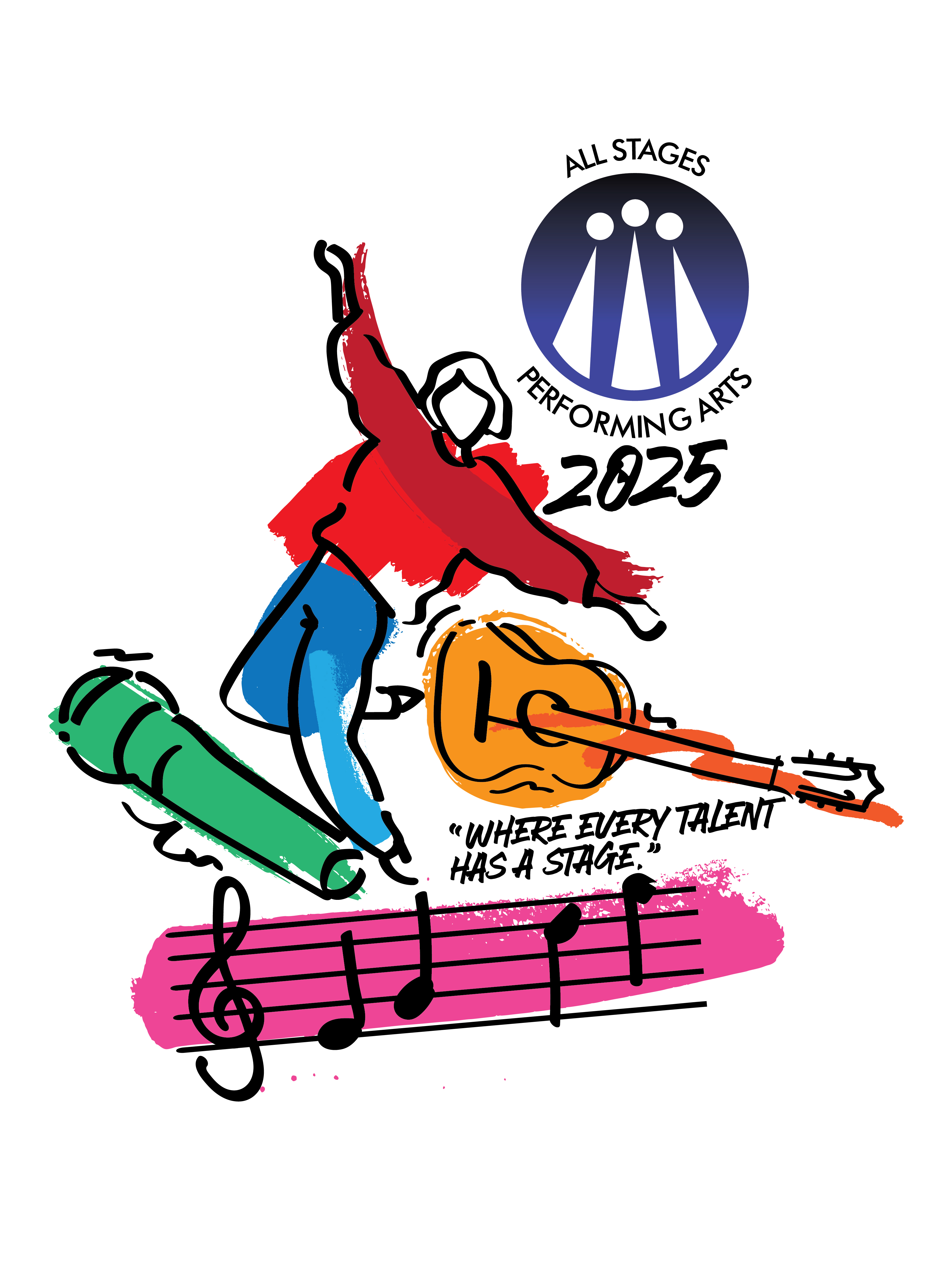 Graphic Design by janiceg for All Stages Performing Arts | Design #35566889