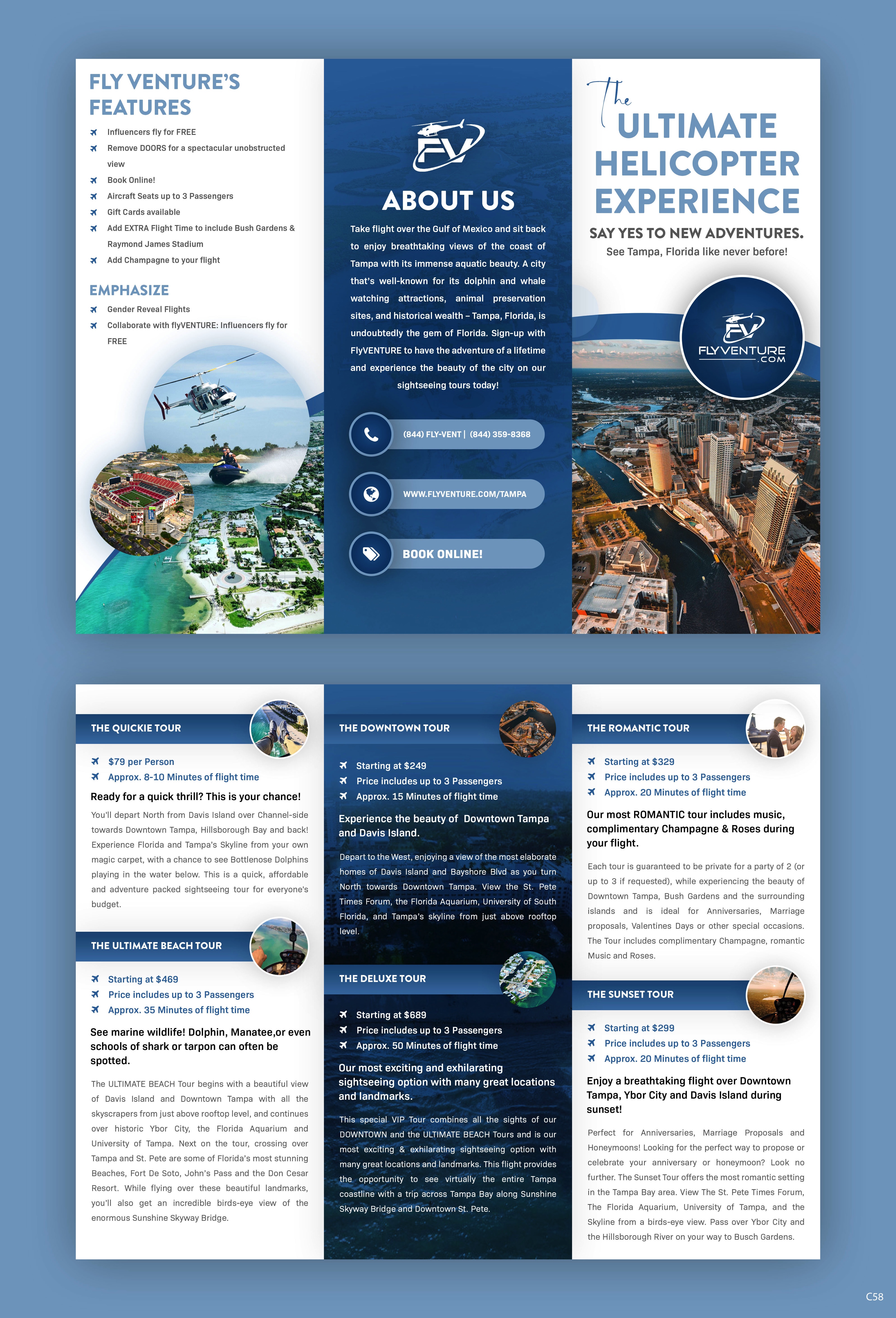 Flyer Design by pb for Heli Aviation Florida, LLC | Design #35566870
