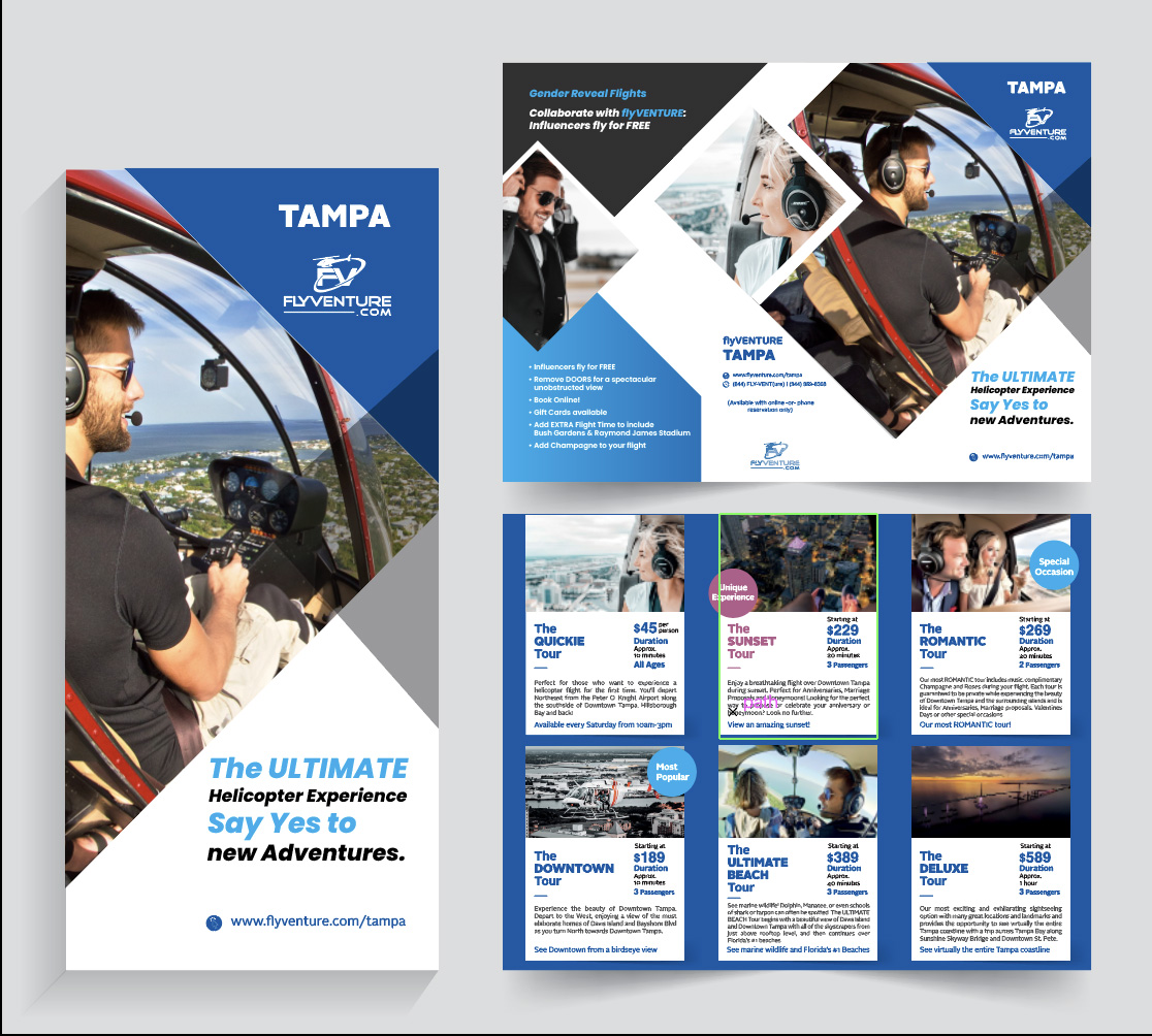 Flyer Design by Vicez for Heli Aviation Florida, LLC | Design #35562103