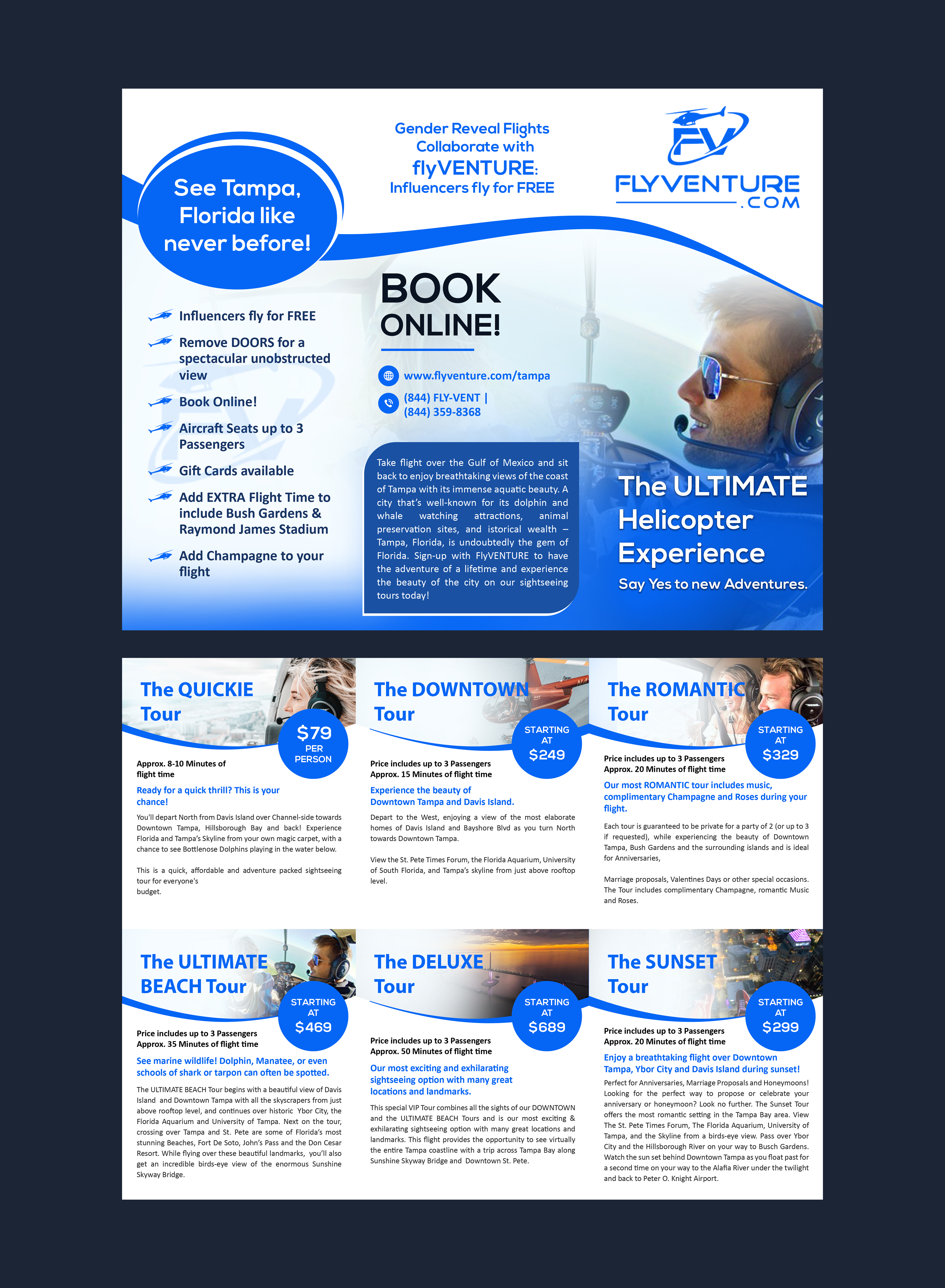 Flyer Design by Creations Box 2015 for Heli Aviation Florida, LLC | Design #35563522