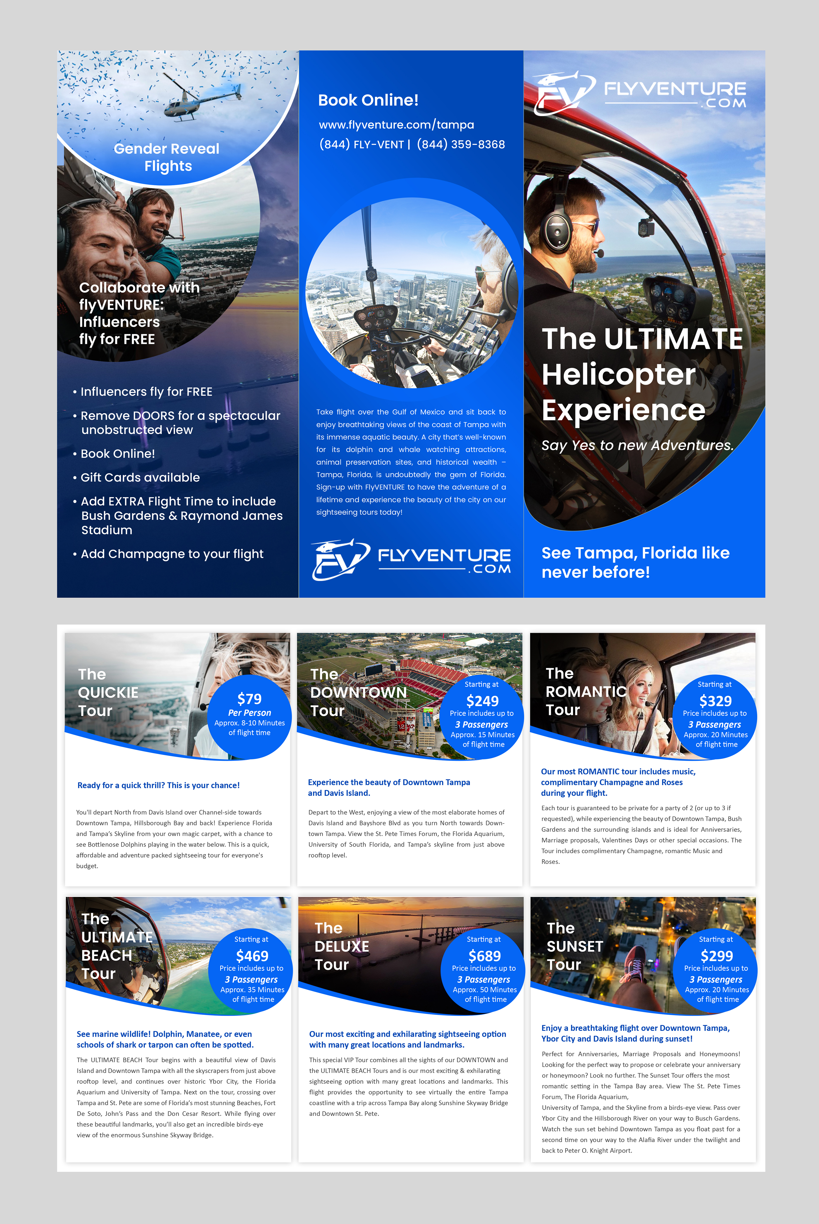 Flyer Design by Creations Box 2015 for Heli Aviation Florida, LLC | Design #35565593