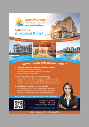 Flyer Design by thedesignstar for Spanish Dream Real Estate S.L., B75628917 | Design: #35575227