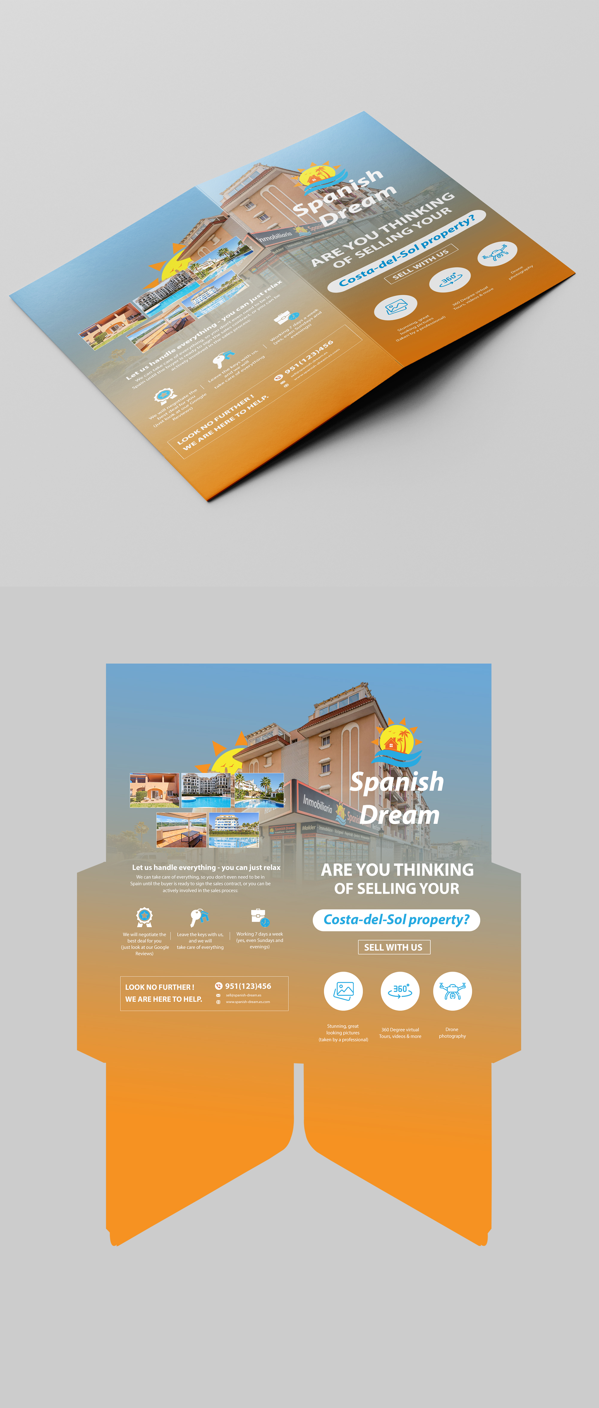 Flyer-Design von Design Motion für Spanish Dream Real Estate S.L., B75628917 | Design #35597469