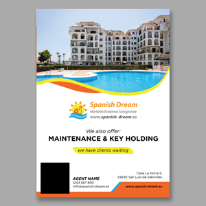 Flyer Design by YourLogoMaster for Spanish Dream Real Estate S.L., B75628917 | Design: #35588724