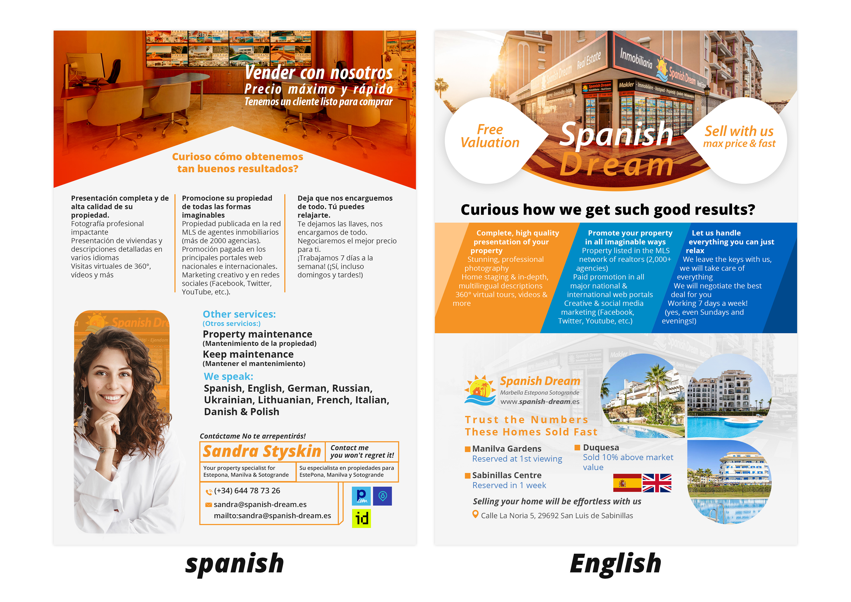 Design de Flyer par Farvahar Design Studio pour Spanish Dream Real Estate S.L., B75628917 | Design #35582974
