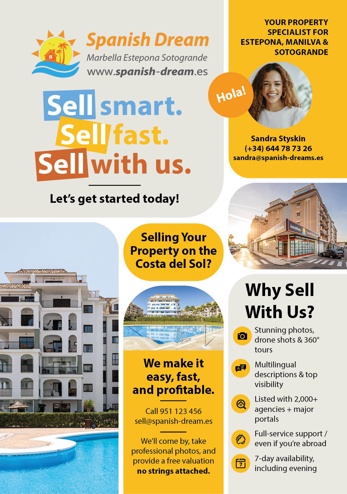 Flyer Design by ceramicristi for Spanish Dream Real Estate S.L., B75628917 | Design #35608635