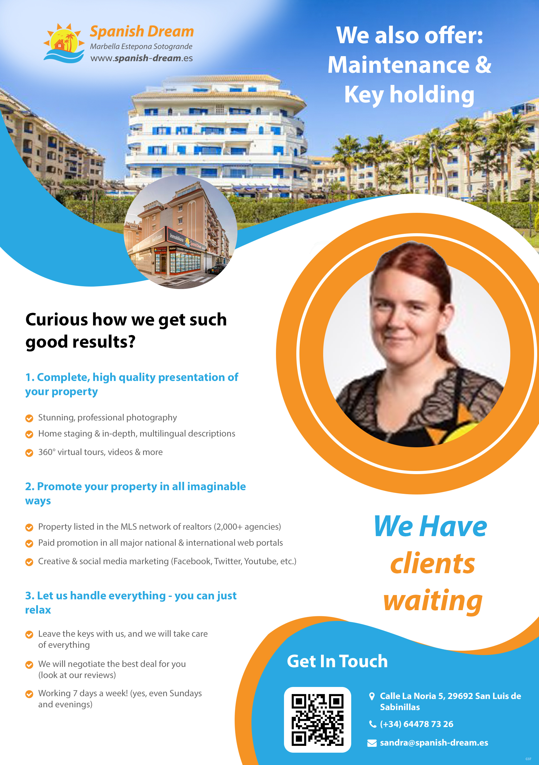Flyer Design by pb for Spanish Dream Real Estate S.L., B75628917 | Design #35577862