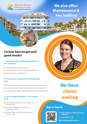 Flyer Design by pb for Spanish Dream Real Estate S.L., B75628917 | Design: #35577862