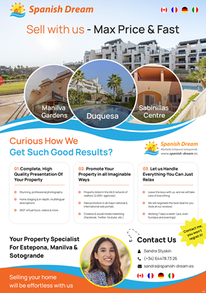 Flyer-Design von pb für Spanish Dream Real Estate S.L., B75628917 | Design: #35577863