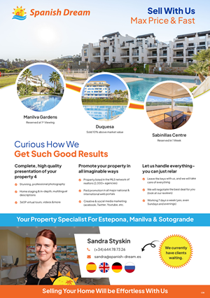 Flyer-Design von pb für Spanish Dream Real Estate S.L., B75628917 | Design: #35577865