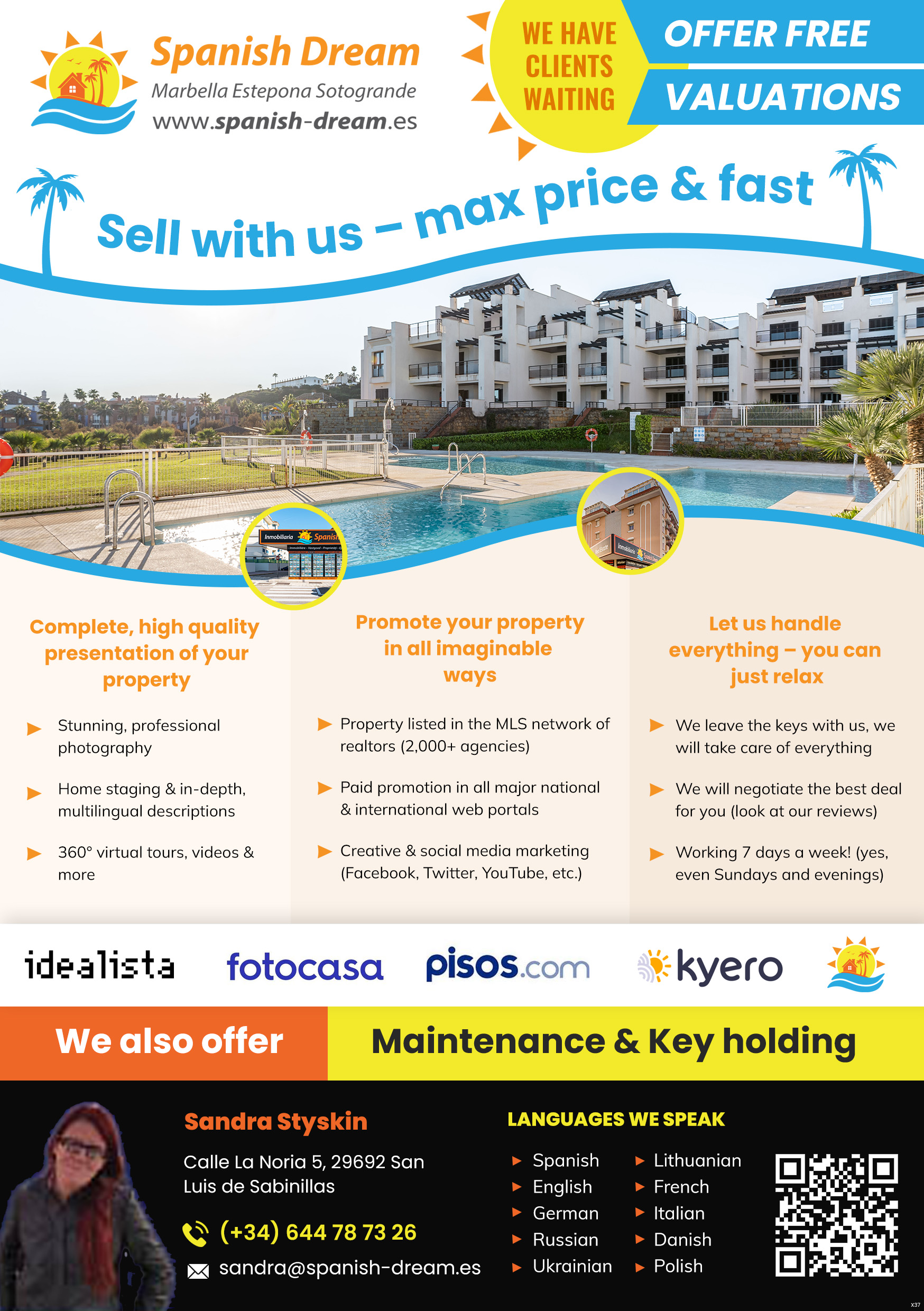 Flyer-Design von pb für Spanish Dream Real Estate S.L., B75628917 | Design: #35577874