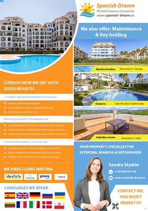 Flyer Design by pb for Spanish Dream Real Estate S.L., B75628917 | Design: #35577878