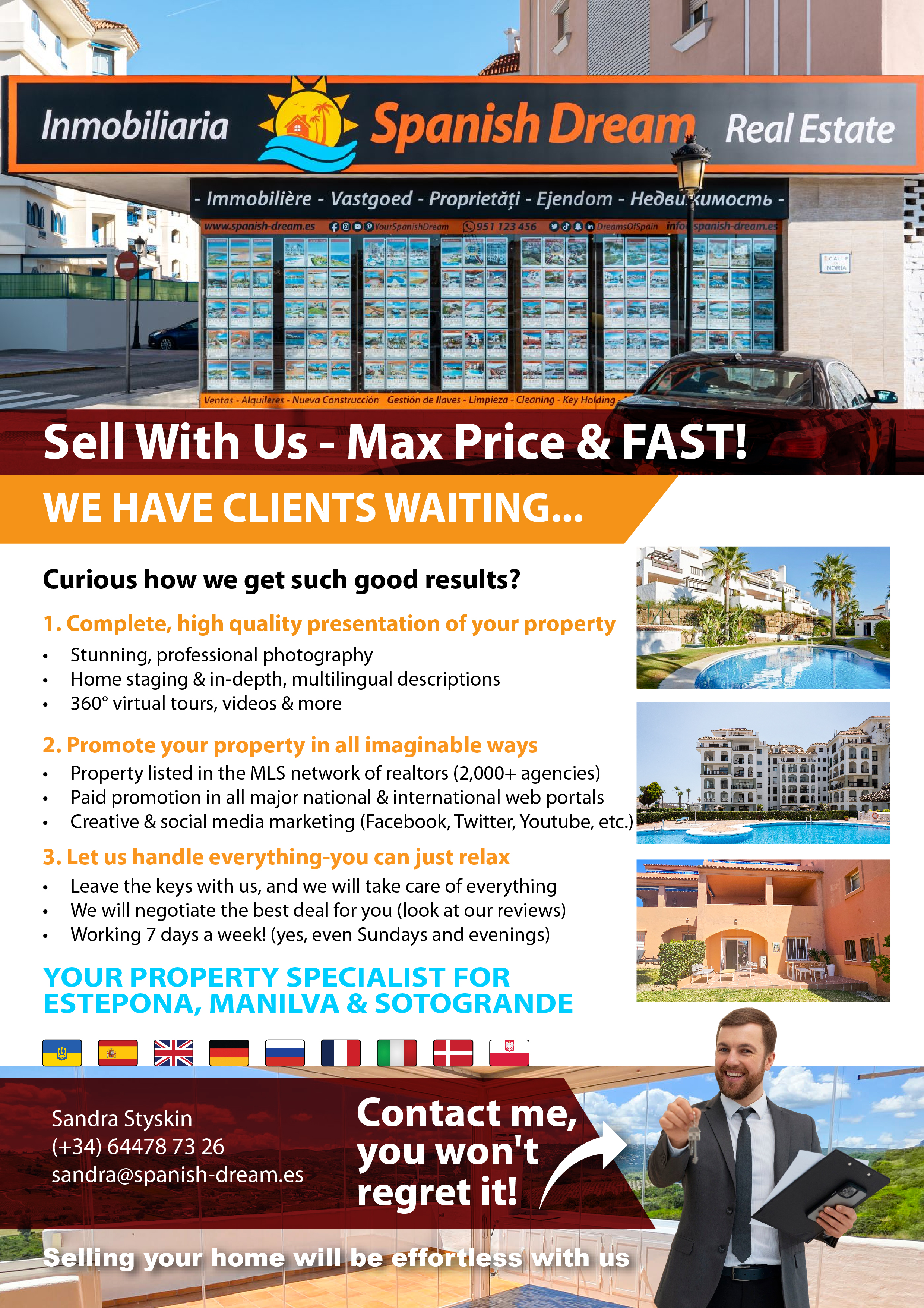 Flyer Design by 3Guys for Spanish Dream Real Estate S.L., B75628917 | Design #35573922