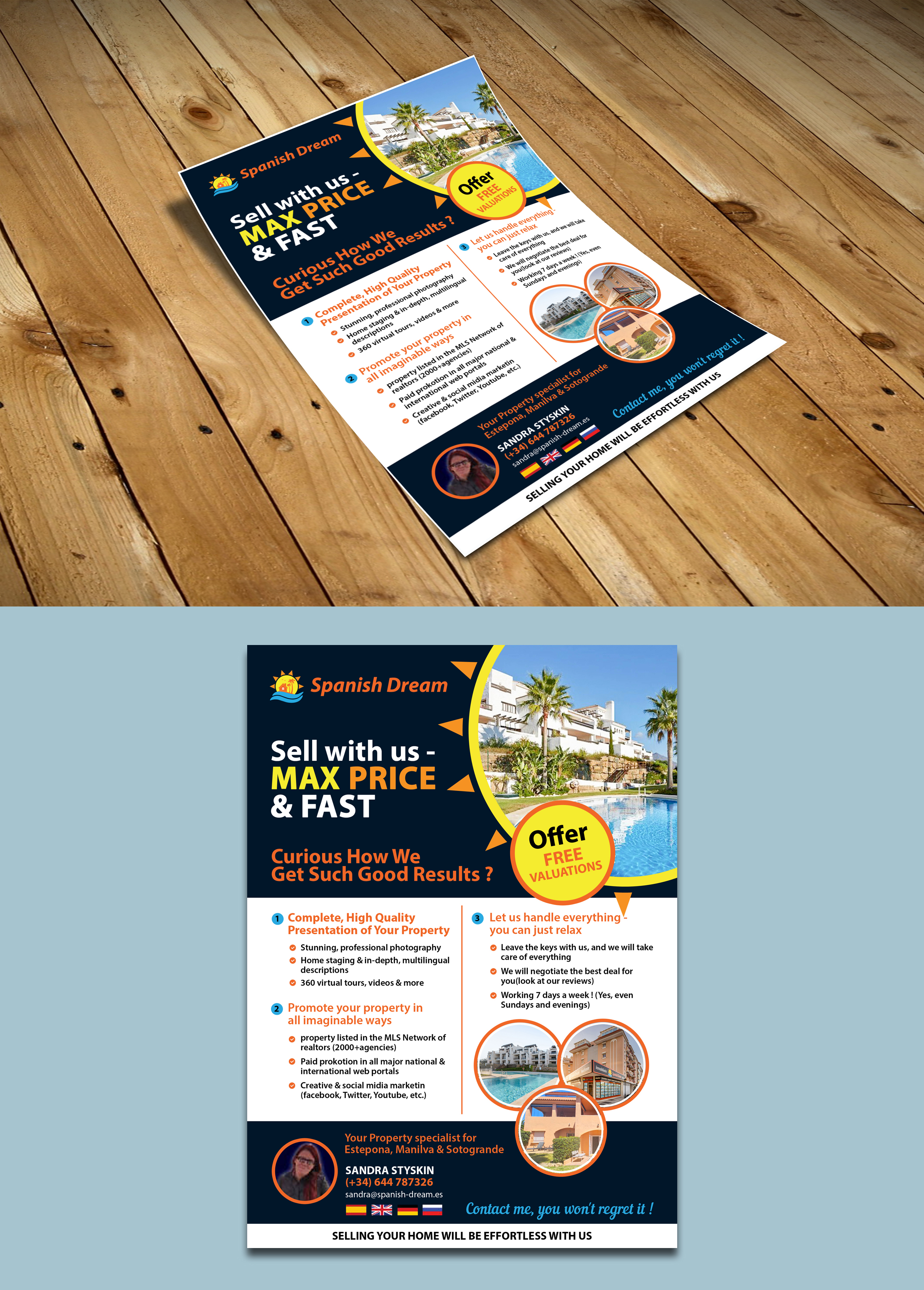 Flyer-Design von websmartusa für Spanish Dream Real Estate S.L., B75628917 | Design #35569965