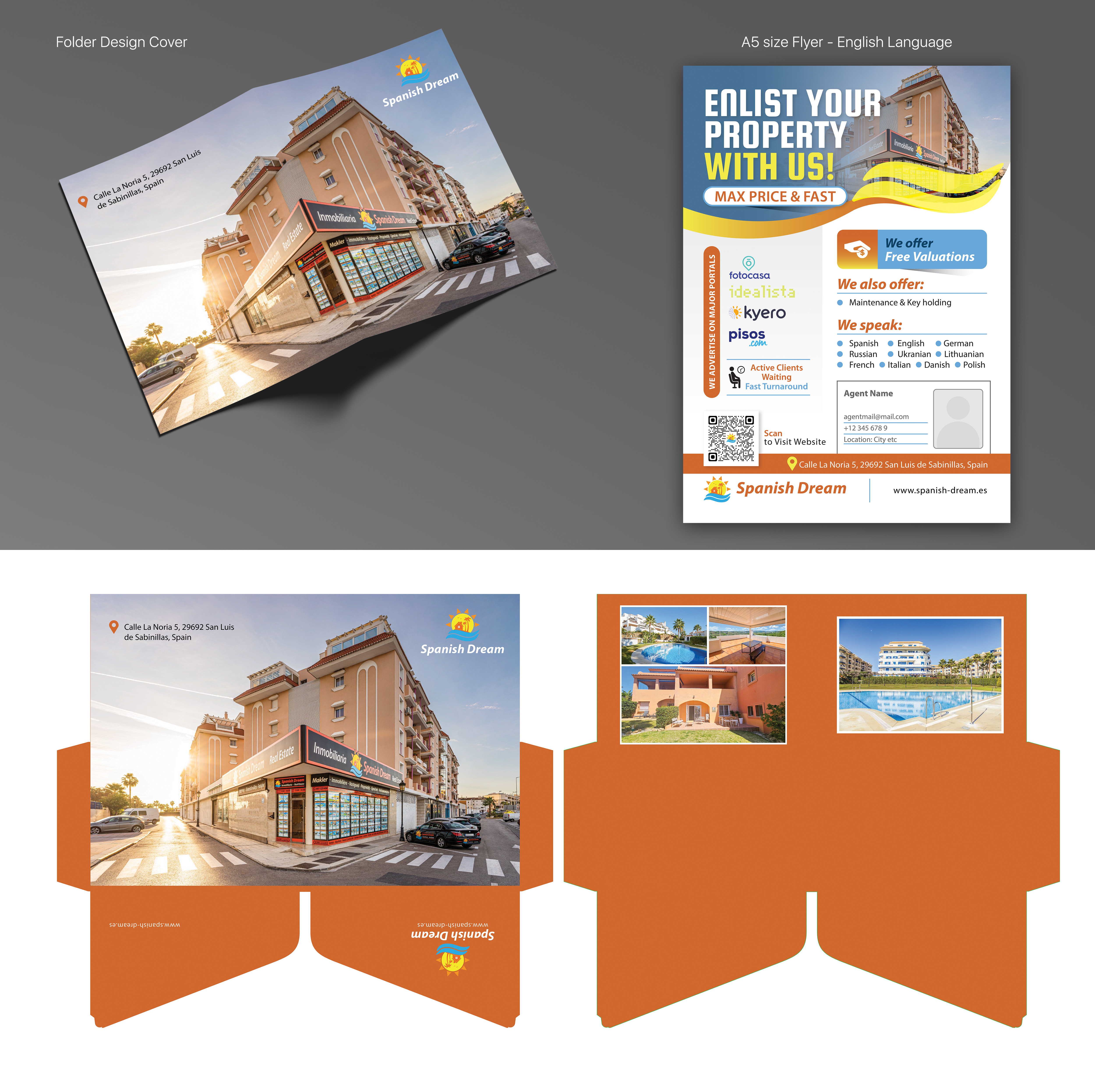 Flyer-Design von Impressive Designs für Spanish Dream Real Estate S.L., B75628917 | Design #35570792